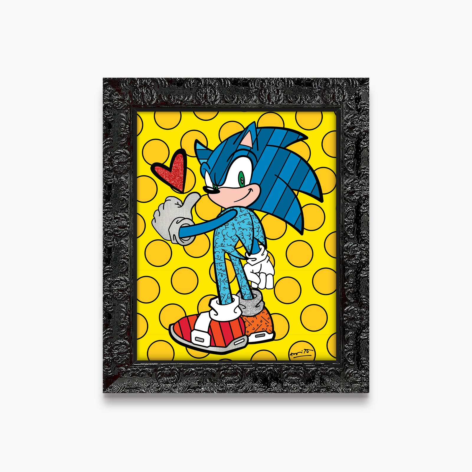 Romero Britto game on sonic sega by colorful pop art design