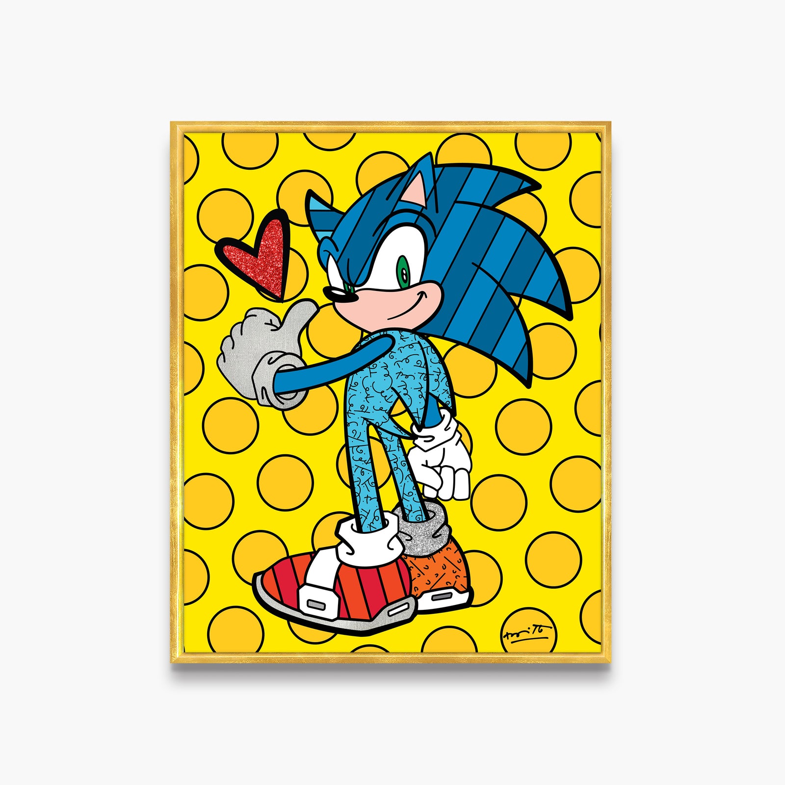 Romero Britto game on sonic sega by colorful pop art design