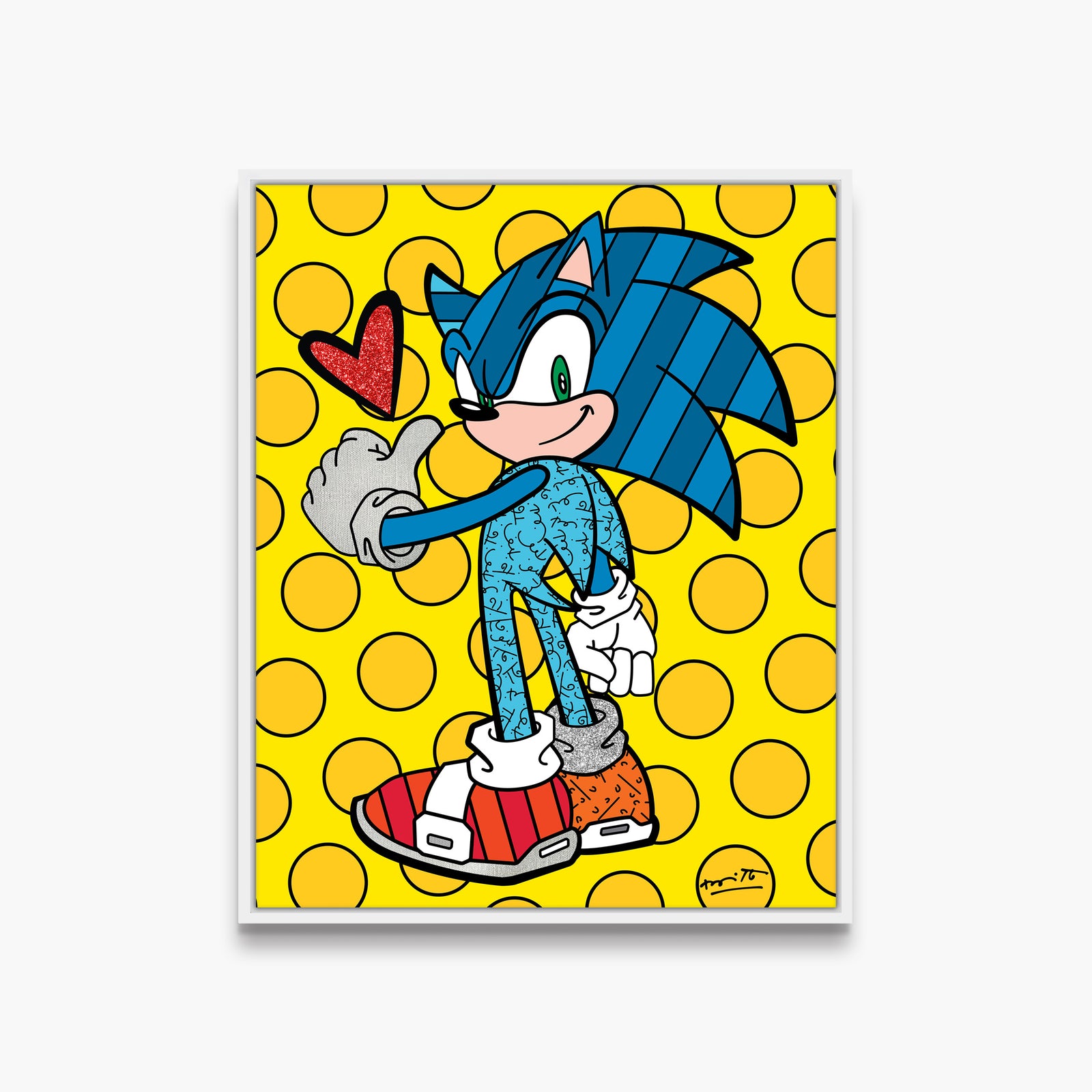 Romero Britto game on sonic sega by contemporary pop art piece