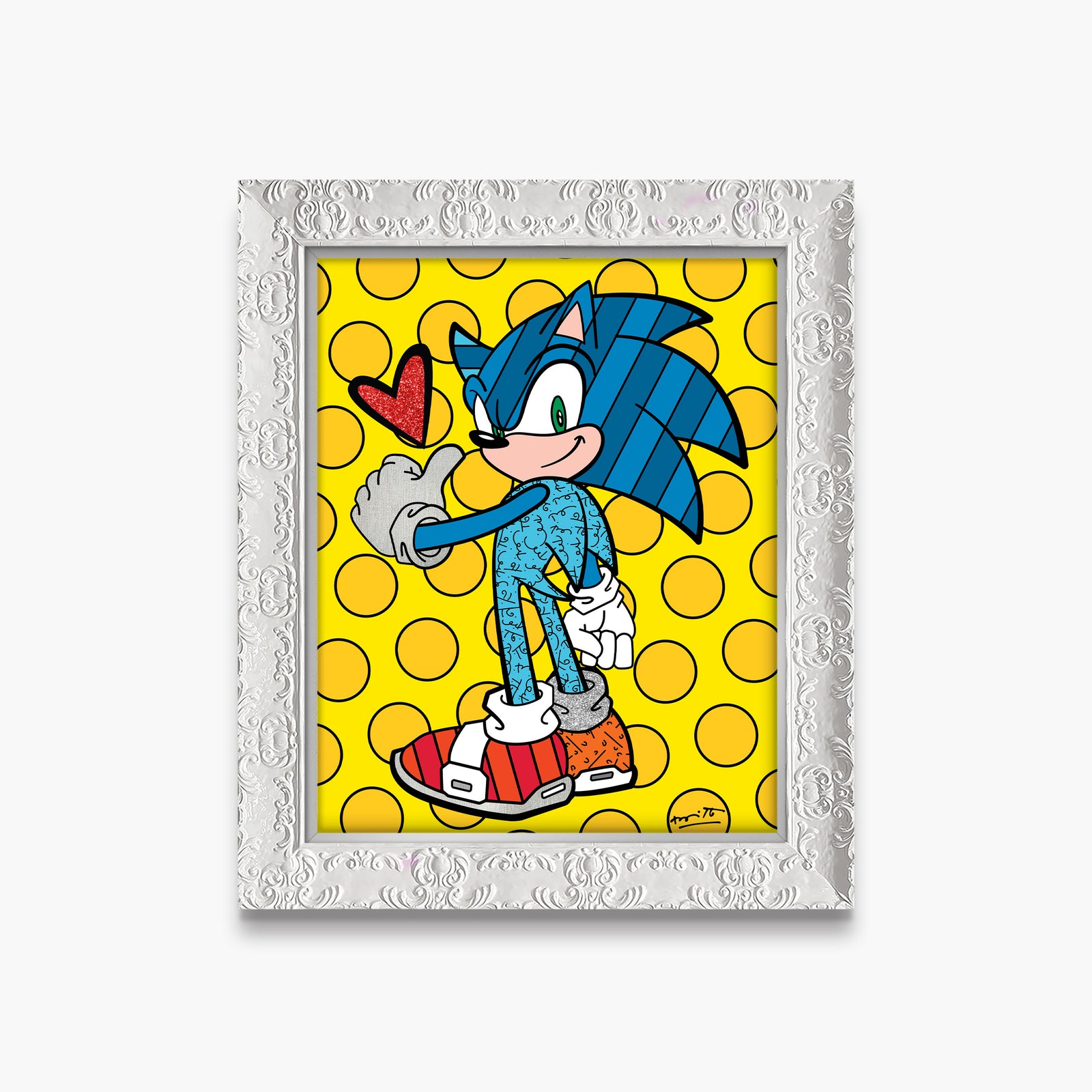 Romero Britto game on sonic sega by contemporary pop art piece
