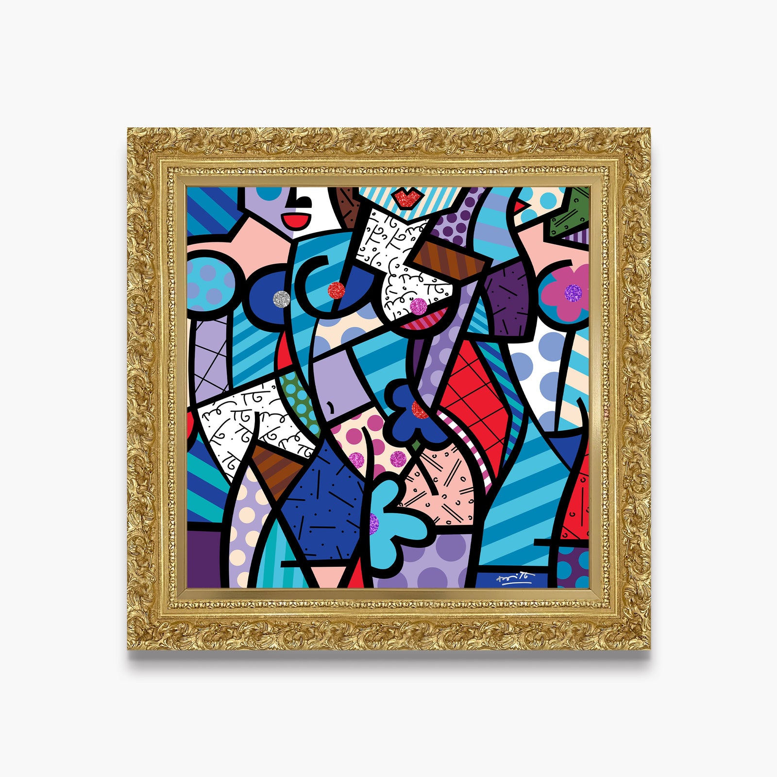 Romero Britto pleasures limited edition print contemporary pop art piece