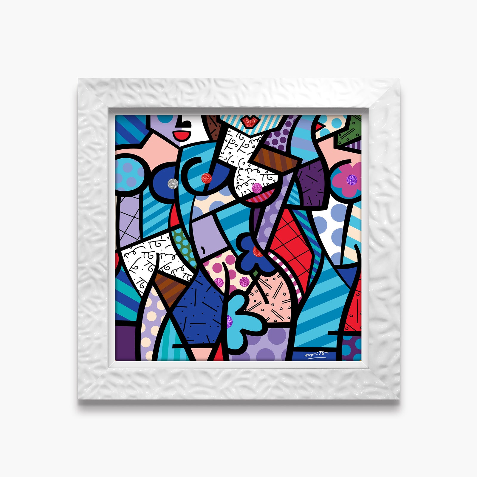 Romero Britto pleasures limited edition print colorful pop art design