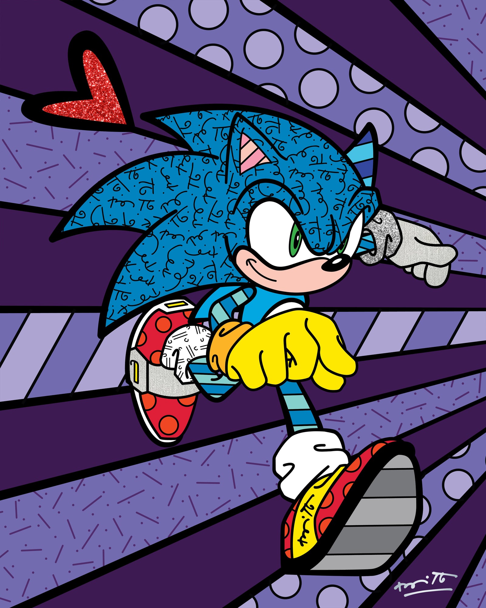 Super Speed Sonic - Sega By Britto - Limited Edition Print