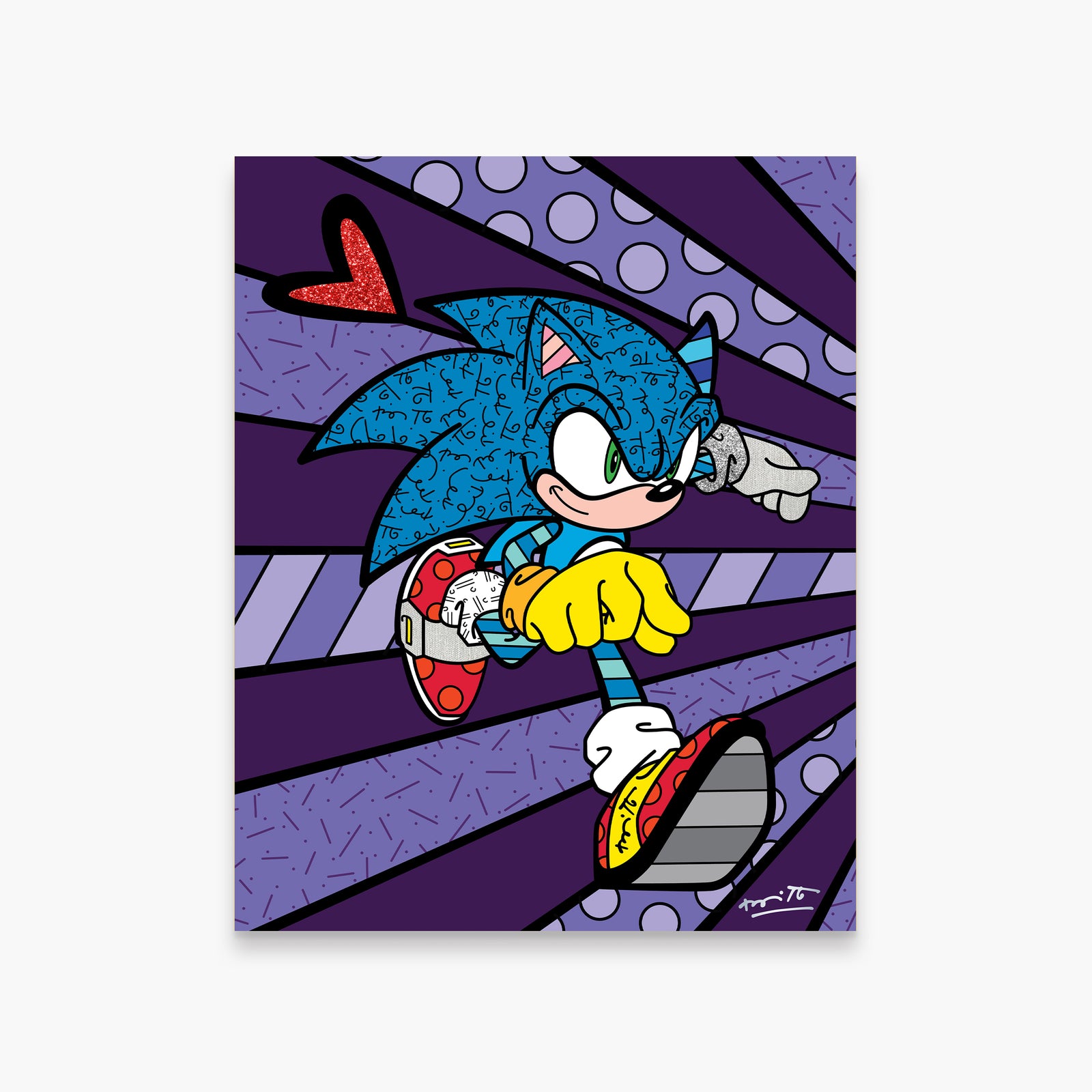 Super Speed Sonic - Sega By Britto - Limited Edition Print