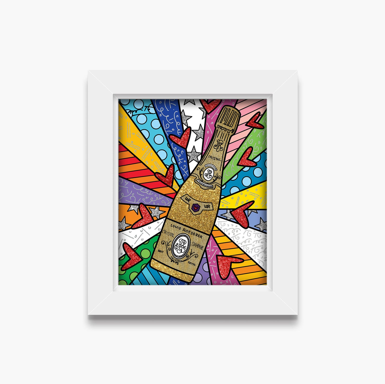 Romero Britto lets celebrate limited edition print contemporary pop art piece