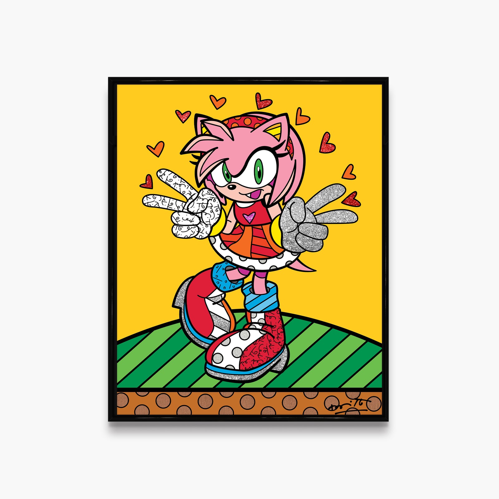 modern pop art kawaii amy rose sega by vibrant home decor