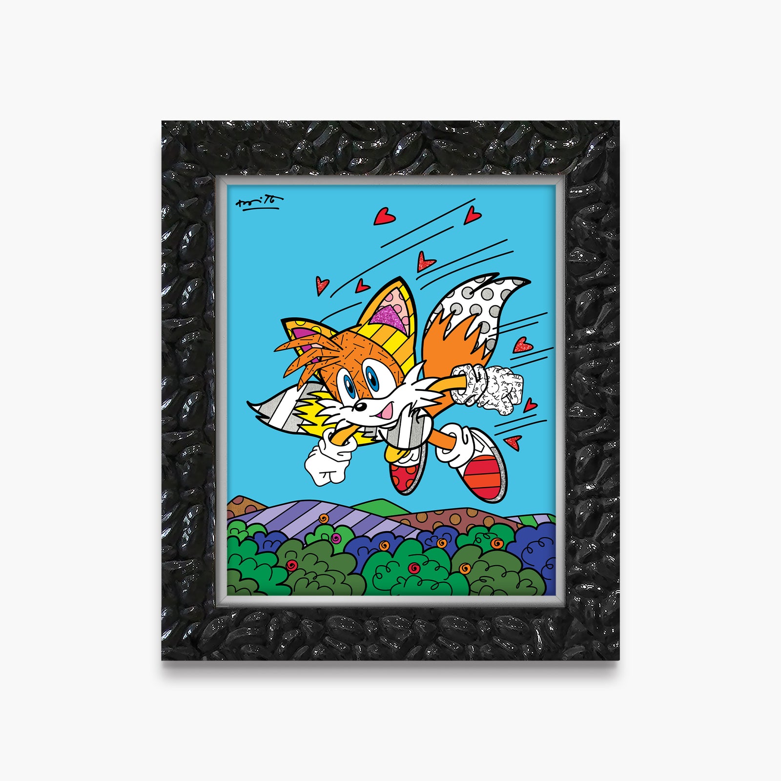 Romero Britto tails sky patrol sega by contemporary pop art piece