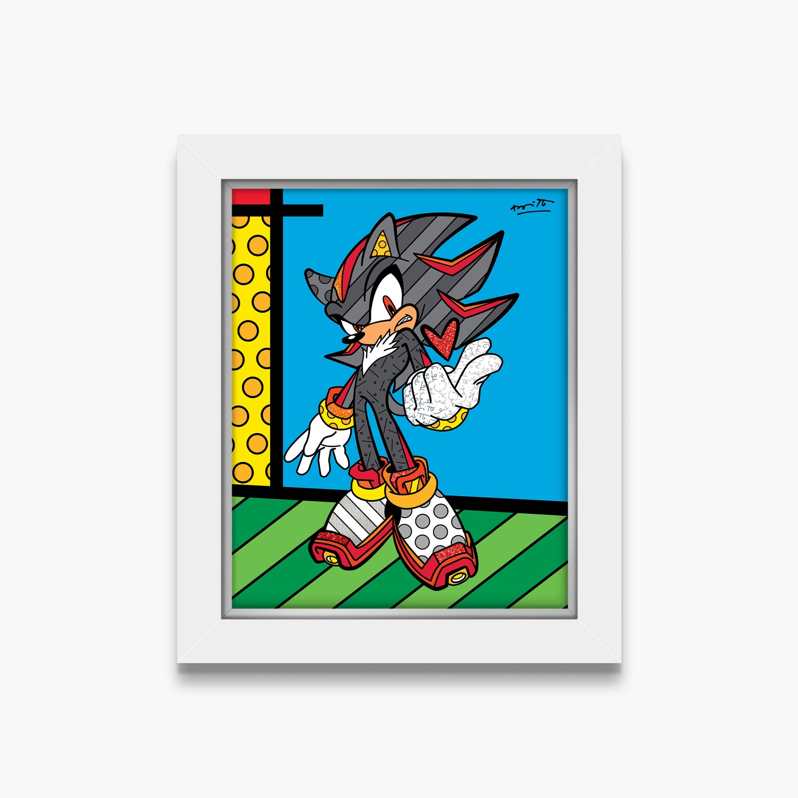 Romero Britto shadow snap sega by britto contemporary pop art piece