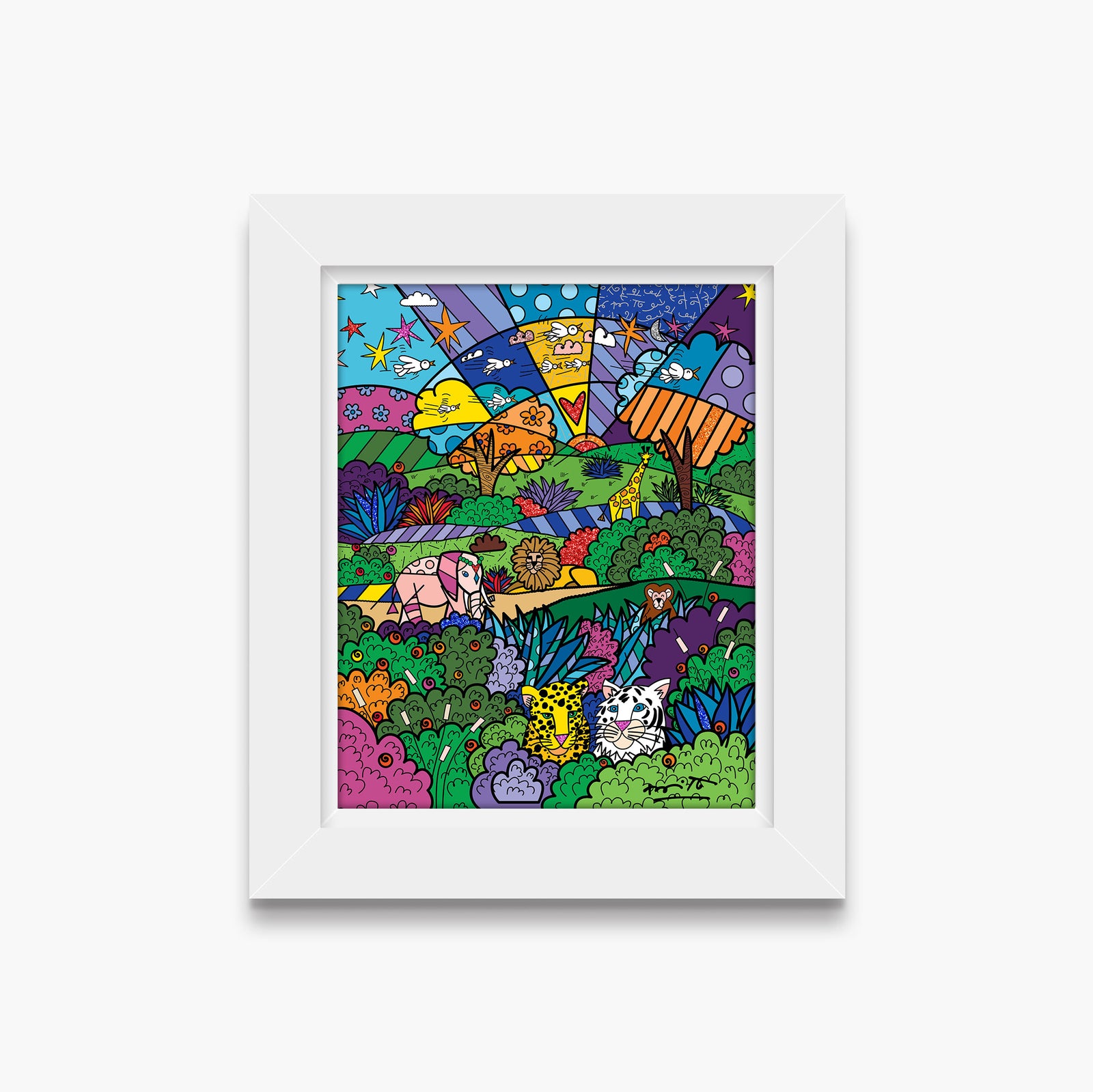modern pop art safari limited edition print vibrant home decor