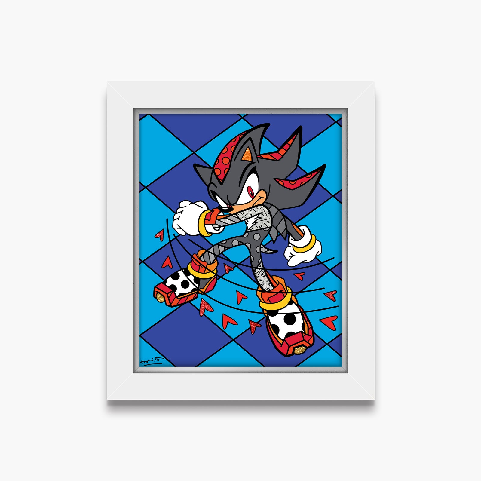 Romero Britto shadow burst sega by britto contemporary pop art piece