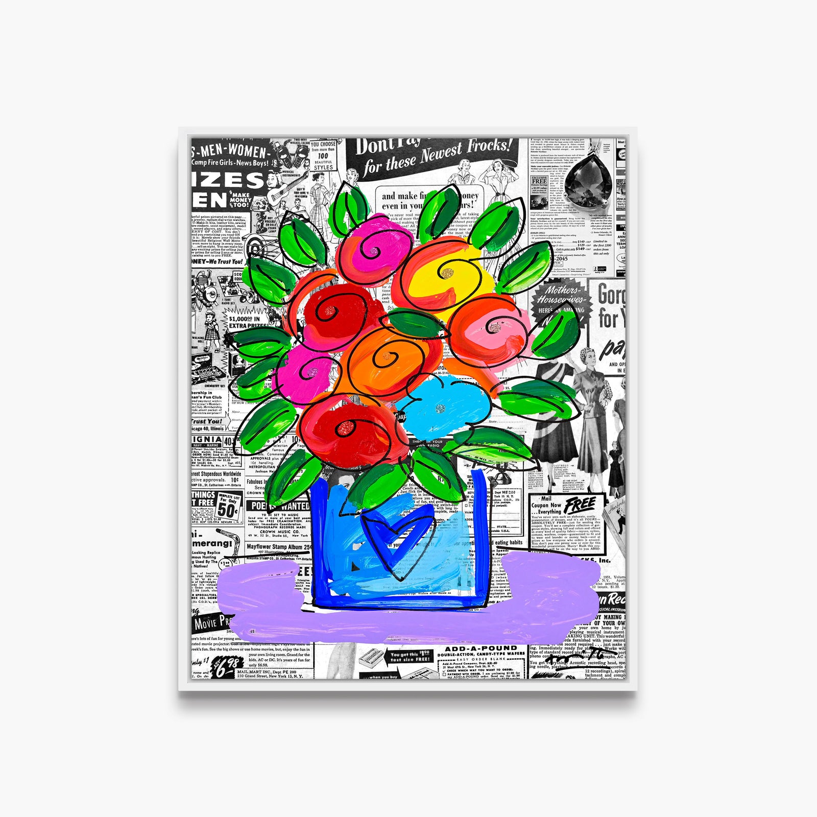 britto flowers limited edition print colorful decorative collectible gift idea