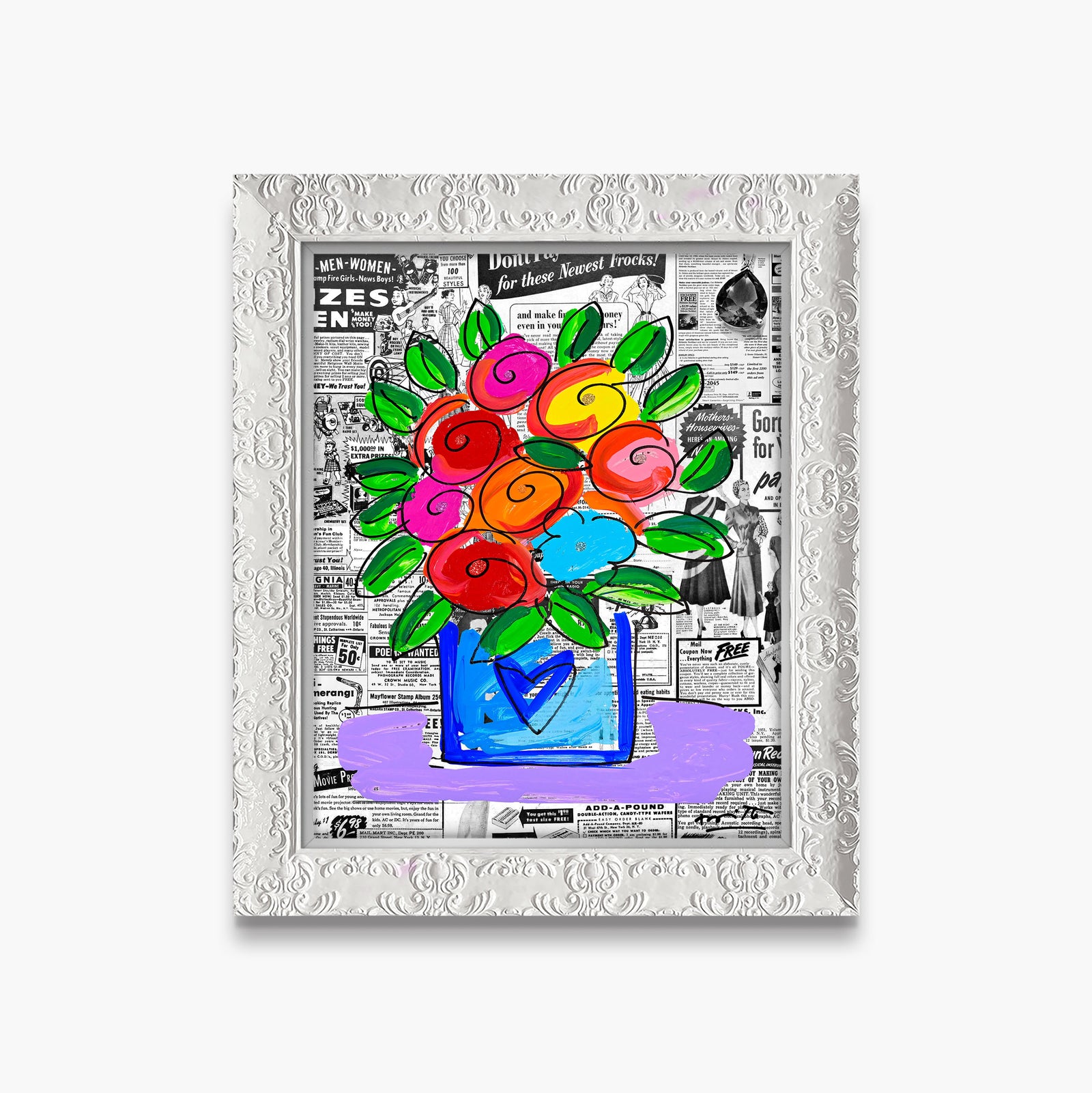 Britto Flowers - Limited Edition Print
