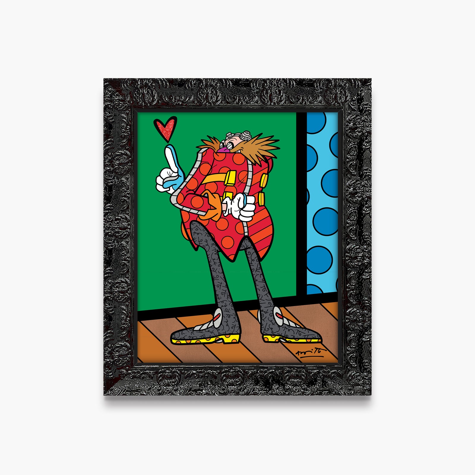 Romero Britto dr eggmans plan sega by contemporary pop art piece