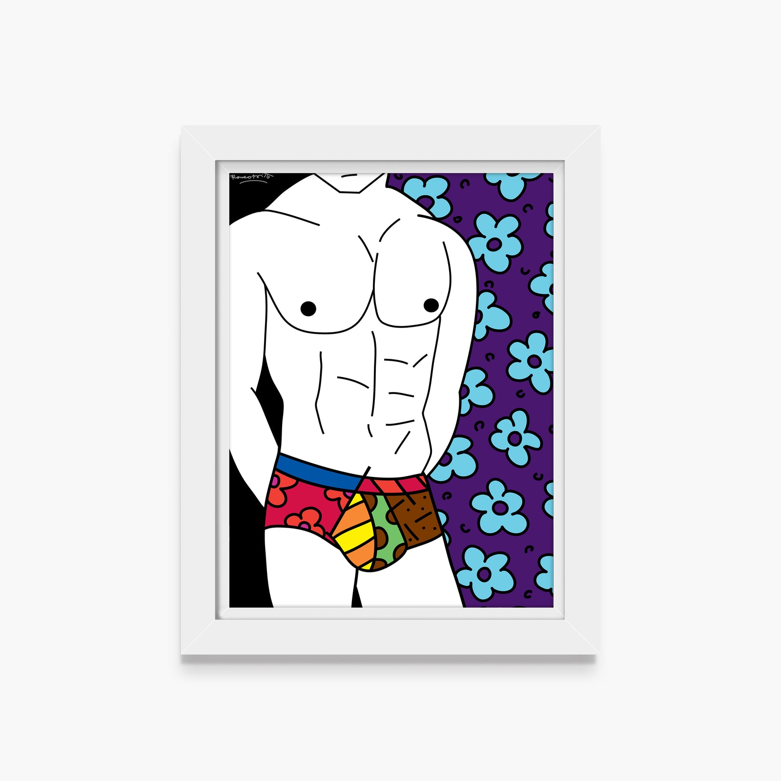 modern pop art colorful underwear limited edition print vibrant home decor