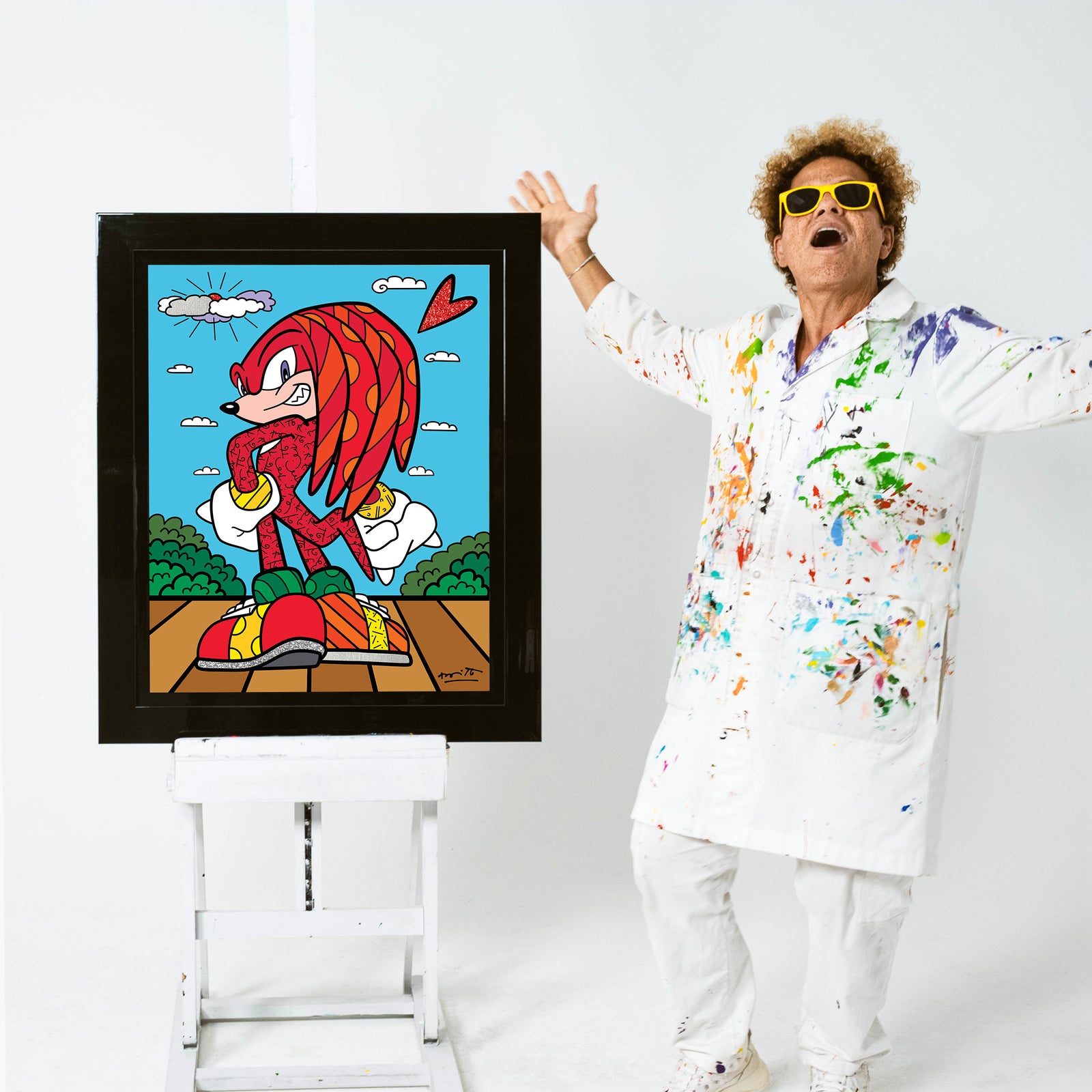 Knuckles The Echidna - Sega By Britto - Limited Edition Print