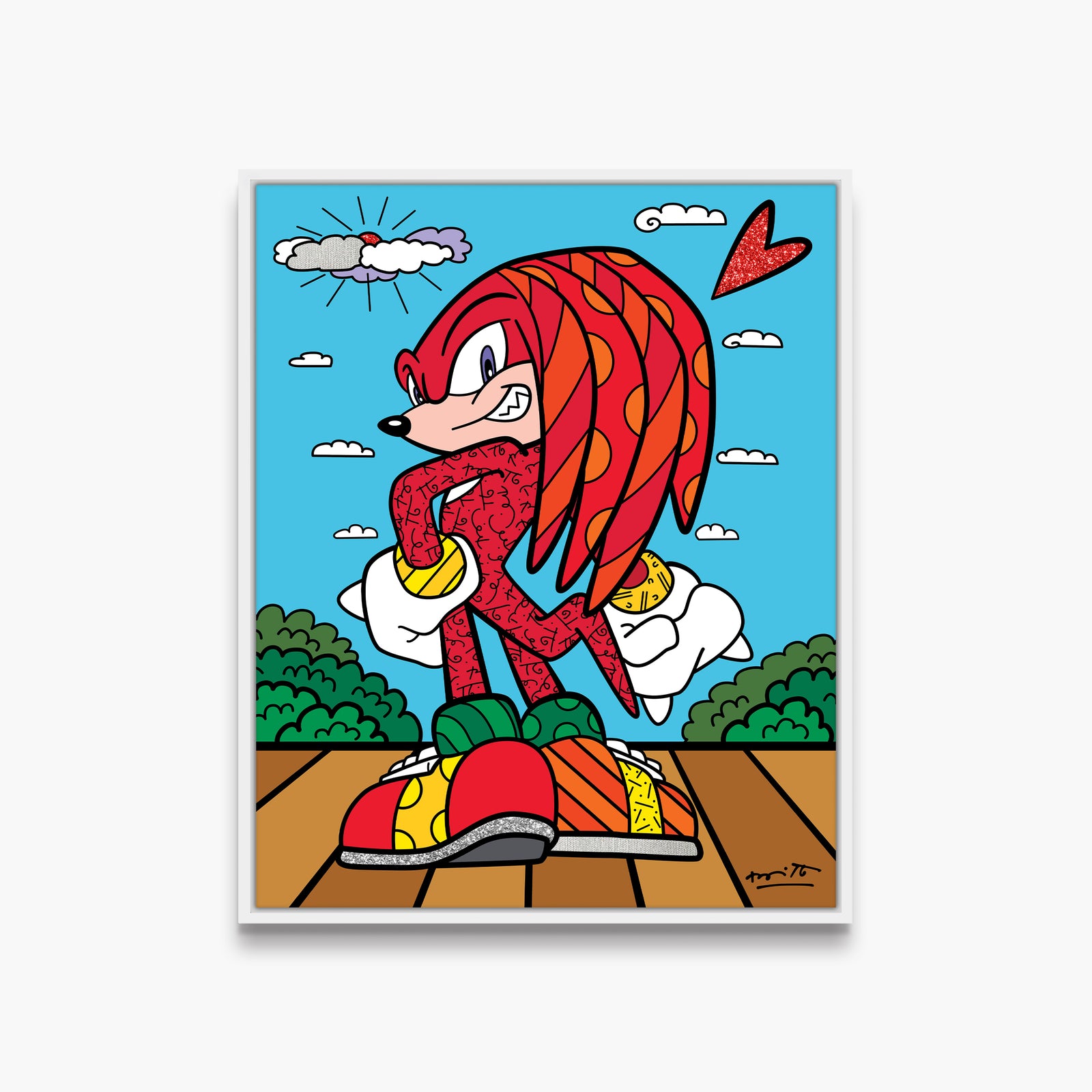 modern pop art knuckles the echidna sega by vibrant home decor