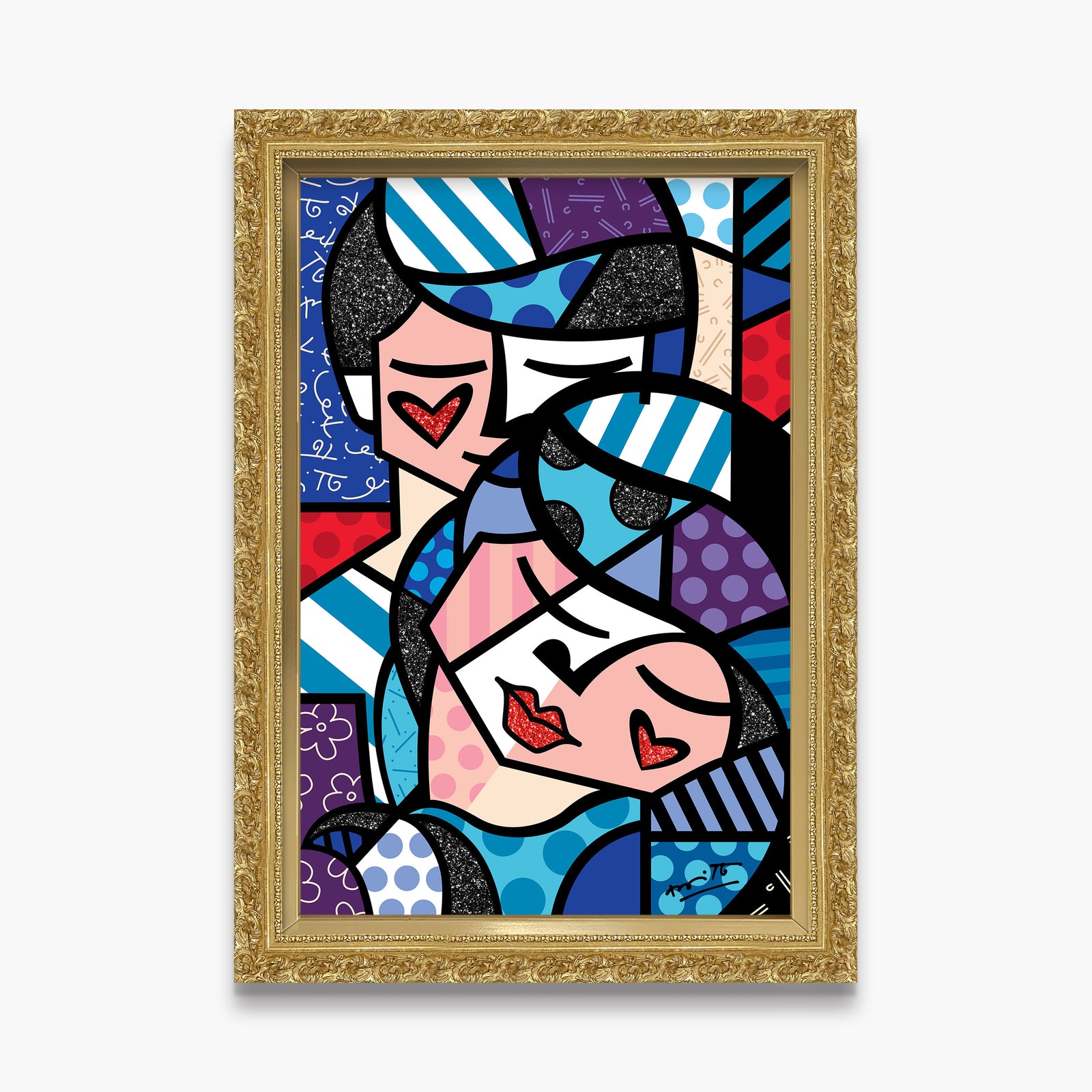 embracing love limited edition print artistic colorful design collectible