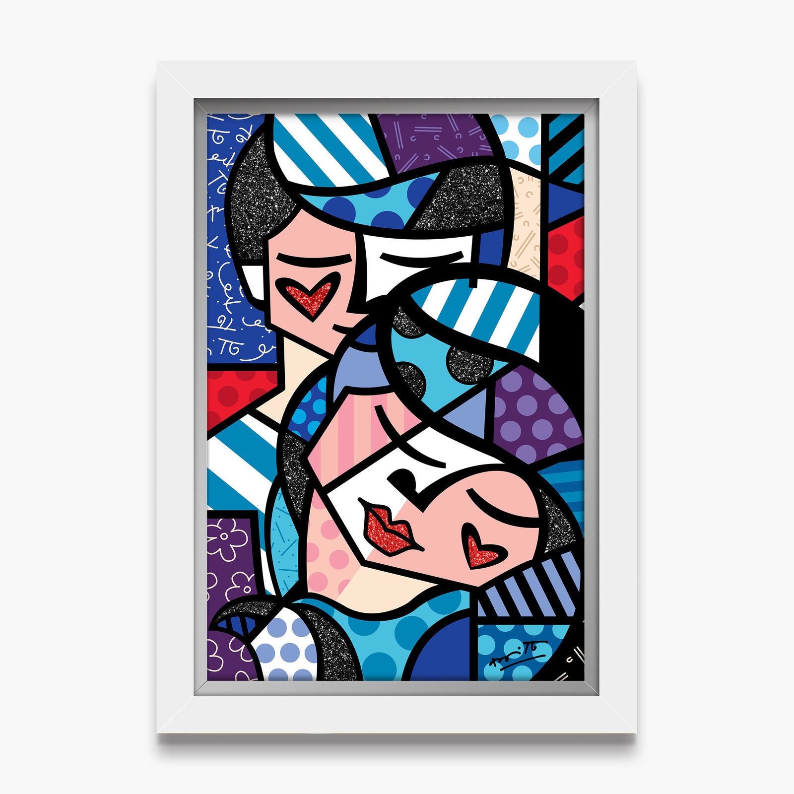 modern pop art embracing love limited edition print vibrant home decor