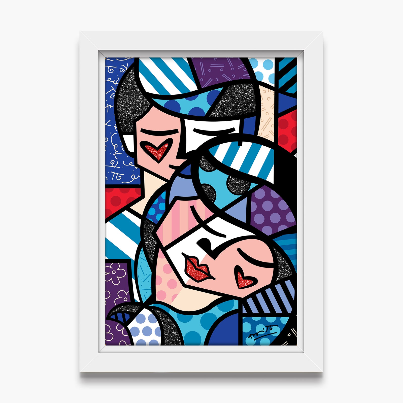 embracing love limited edition print artistic colorful design collectible