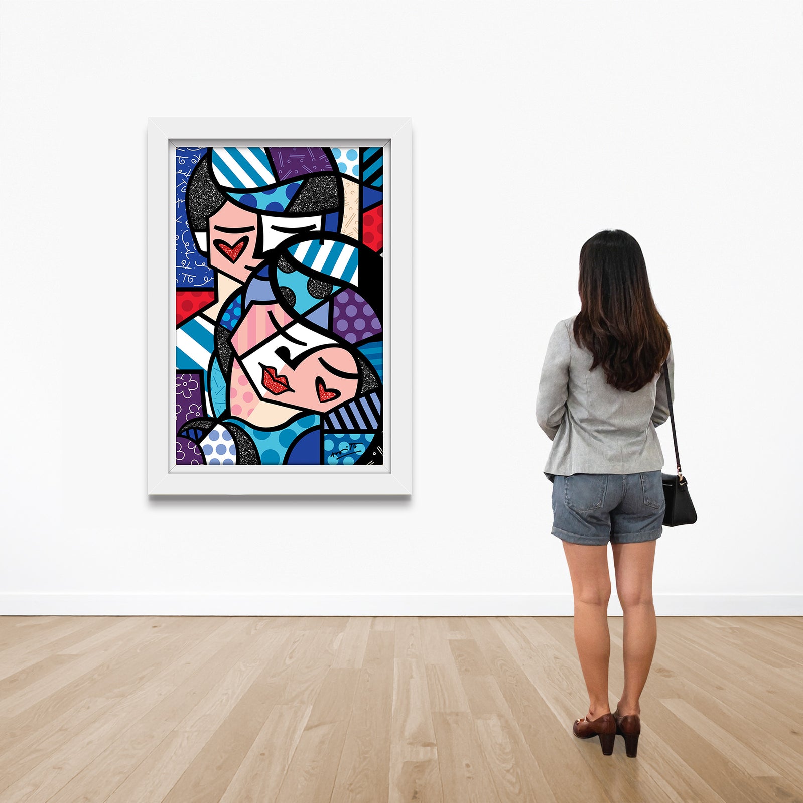 modern pop art embracing love limited edition print vibrant home decor