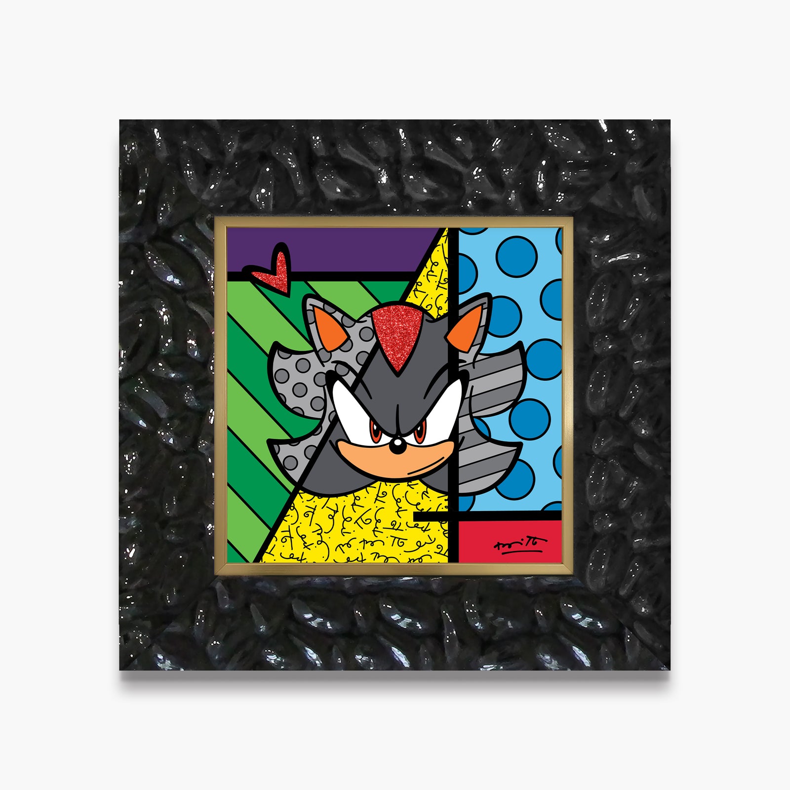 Romero Britto shadow sega by britto limited contemporary pop art piece