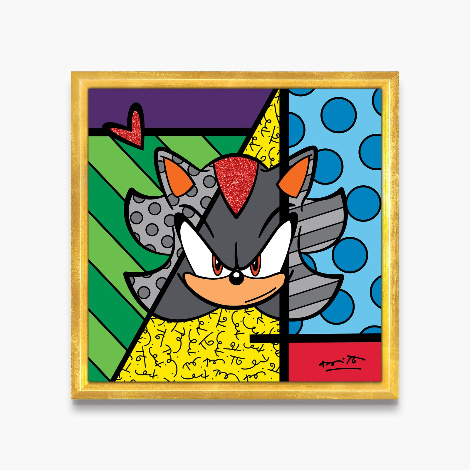 modern pop art shadow sega by britto limited vibrant home decor