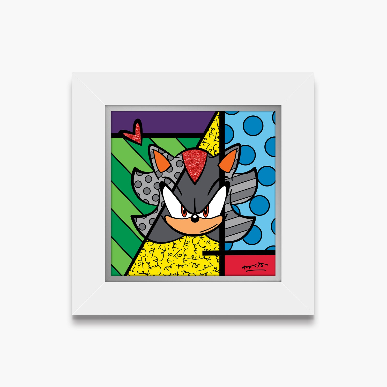 Romero Britto shadow sega by britto limited colorful pop art design