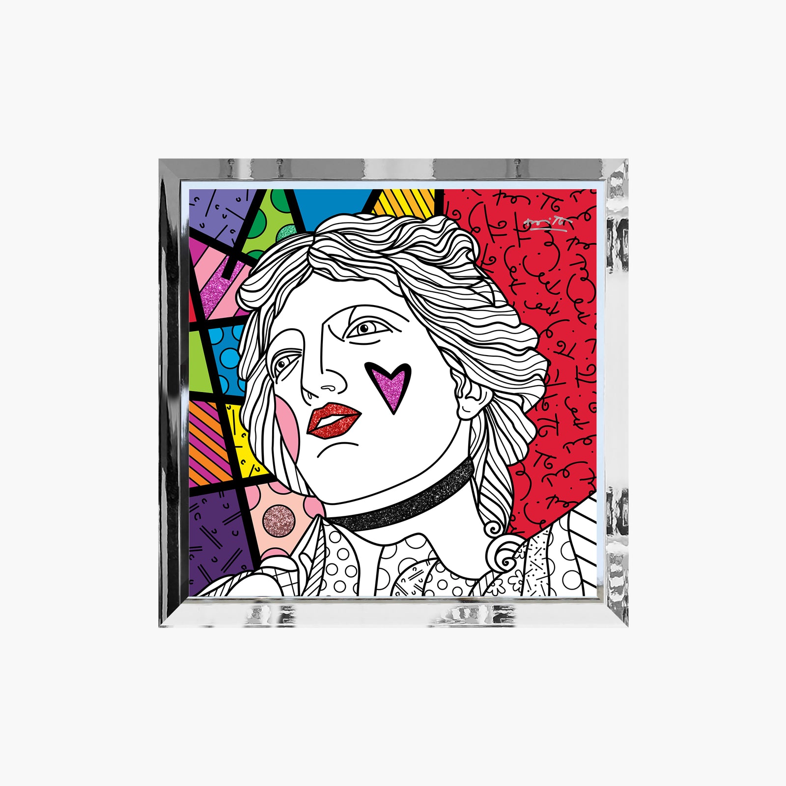 Romero Britto blind love limited edition print colorful pop art design
