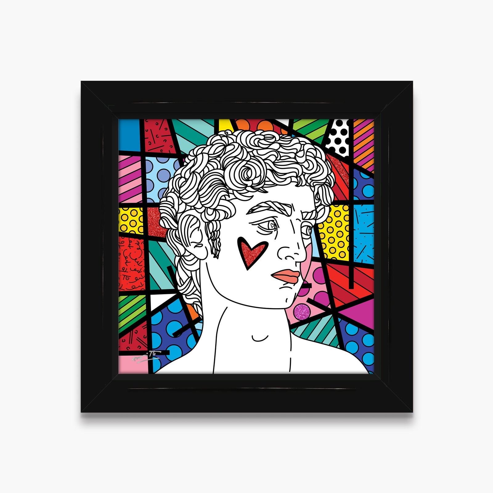 Romero Britto davids world limited edition print contemporary pop art piece