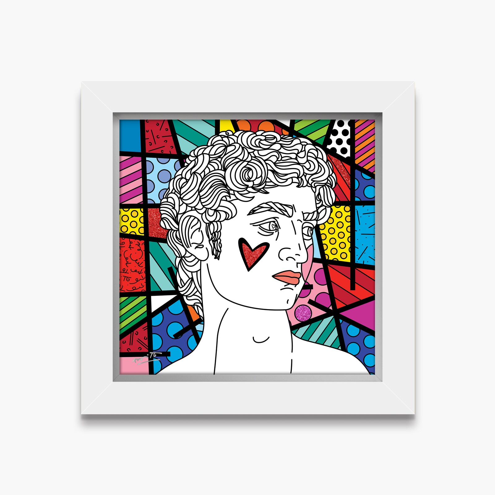 Romero Britto davids world limited edition print contemporary pop art piece