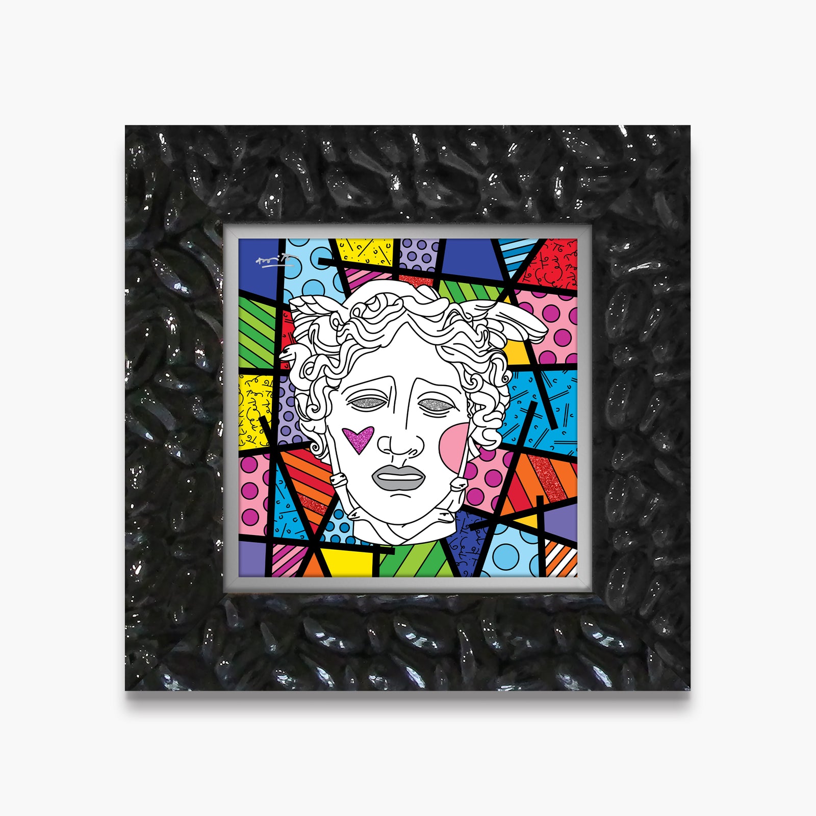 Romero Britto medusa limited edition print colorful pop art design