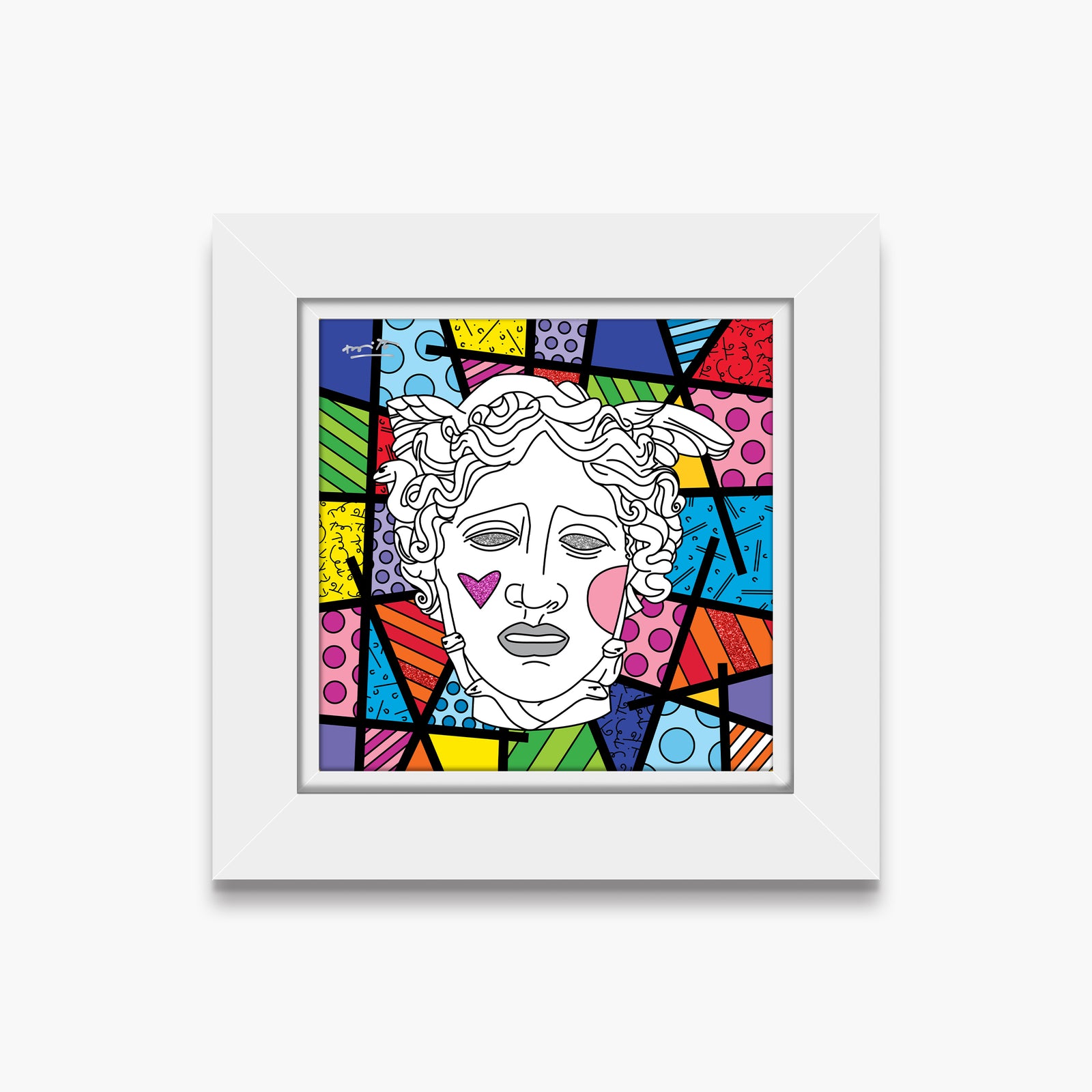 Romero Britto medusa limited edition print contemporary pop art piece