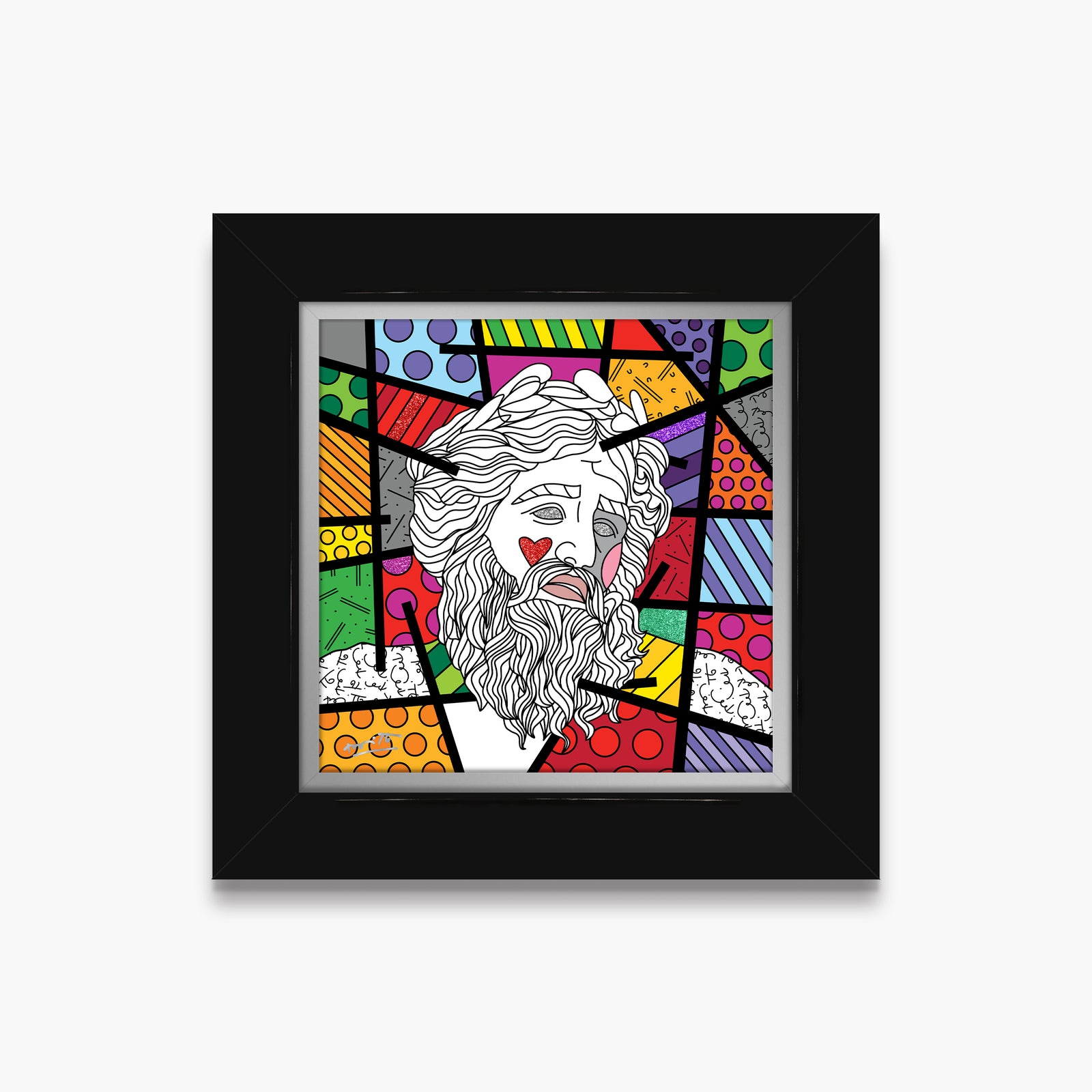Romero Britto zeus limited edition print colorful pop art design