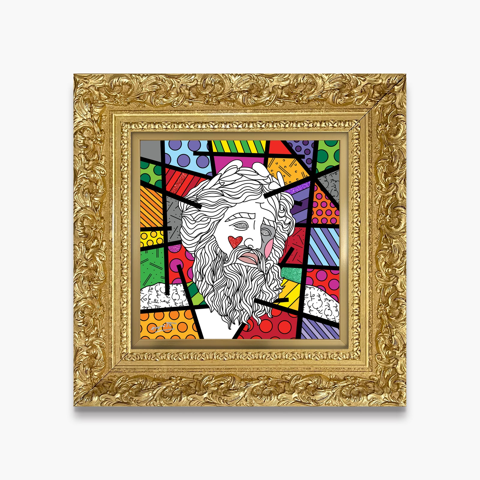 Romero Britto zeus limited edition print colorful pop art design