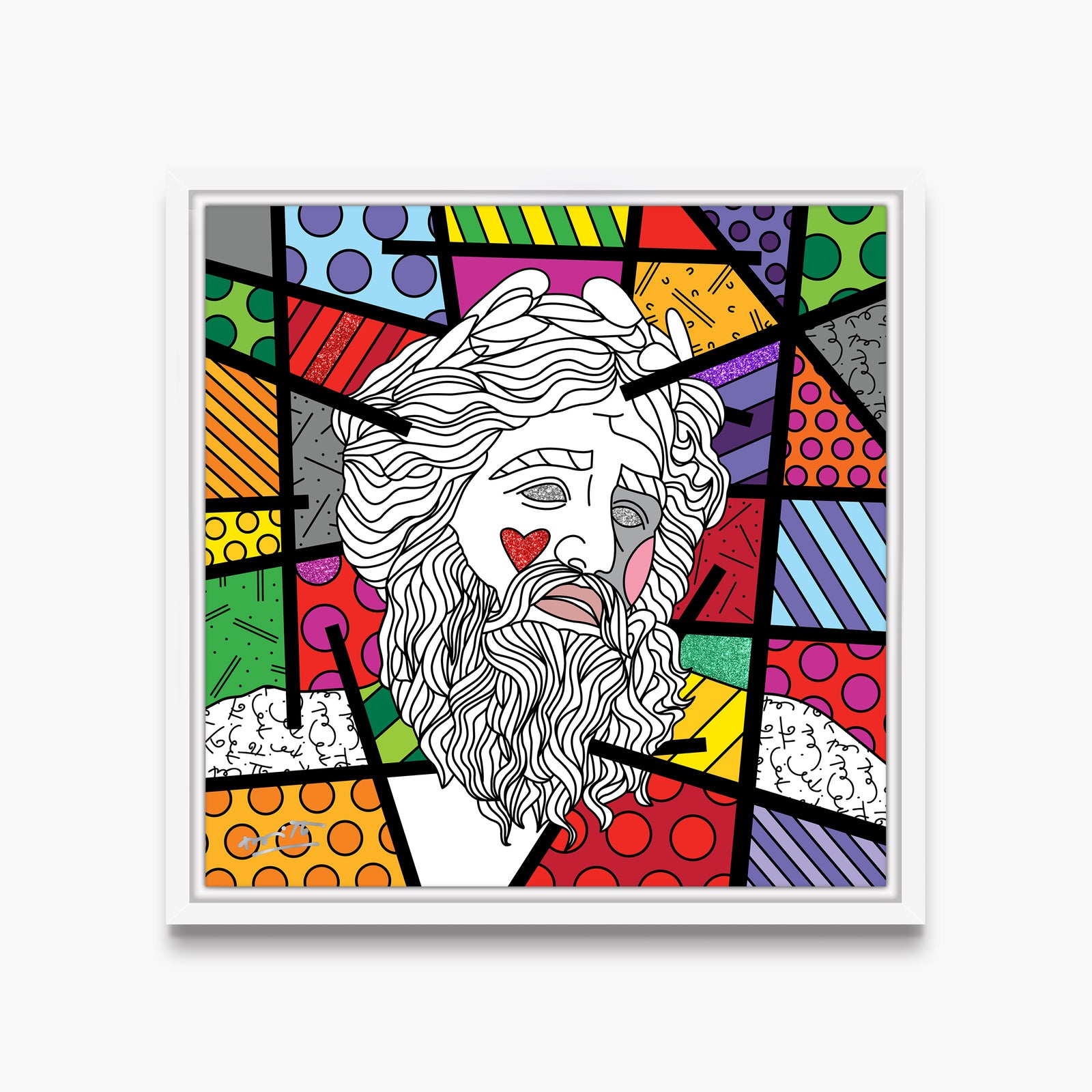 modern pop art zeus limited edition print vibrant home decor