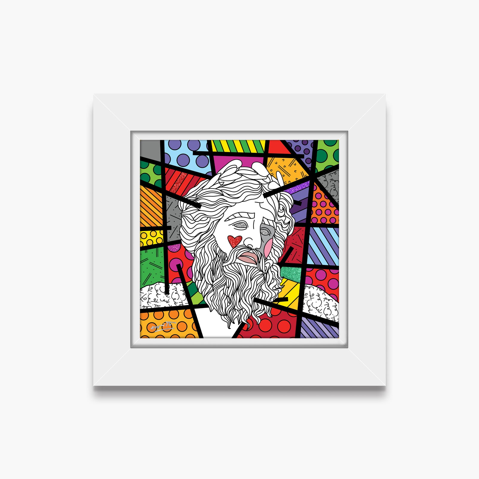modern pop art zeus limited edition print vibrant home decor