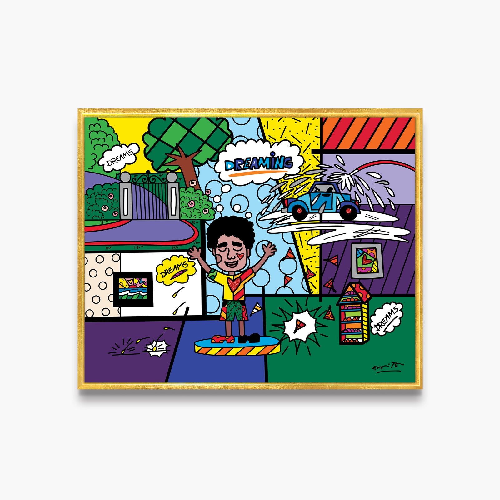 Romero Britto the grind growing up collection colorful pop art design