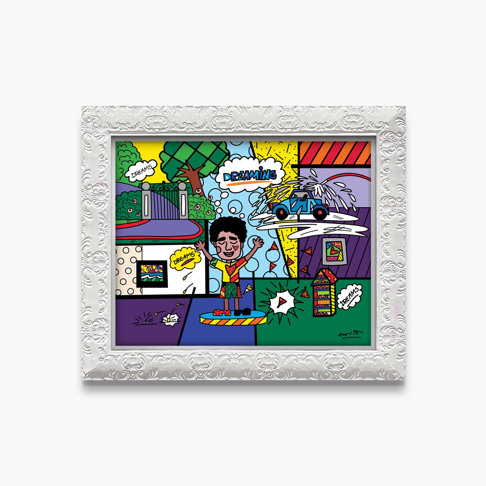 Romero Britto the grind growing up collection colorful pop art design