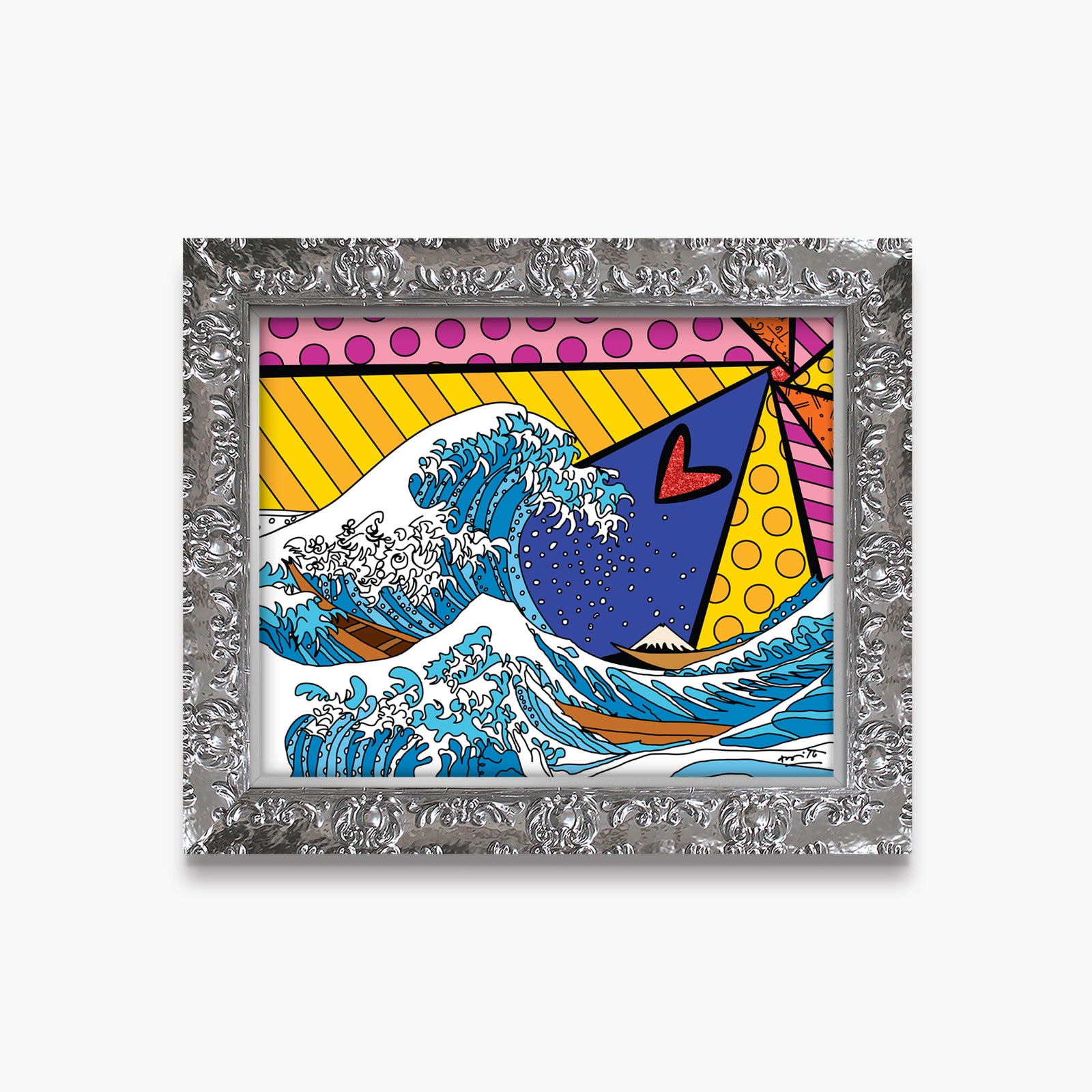 Romero Britto britto wave limited edition print colorful pop art design