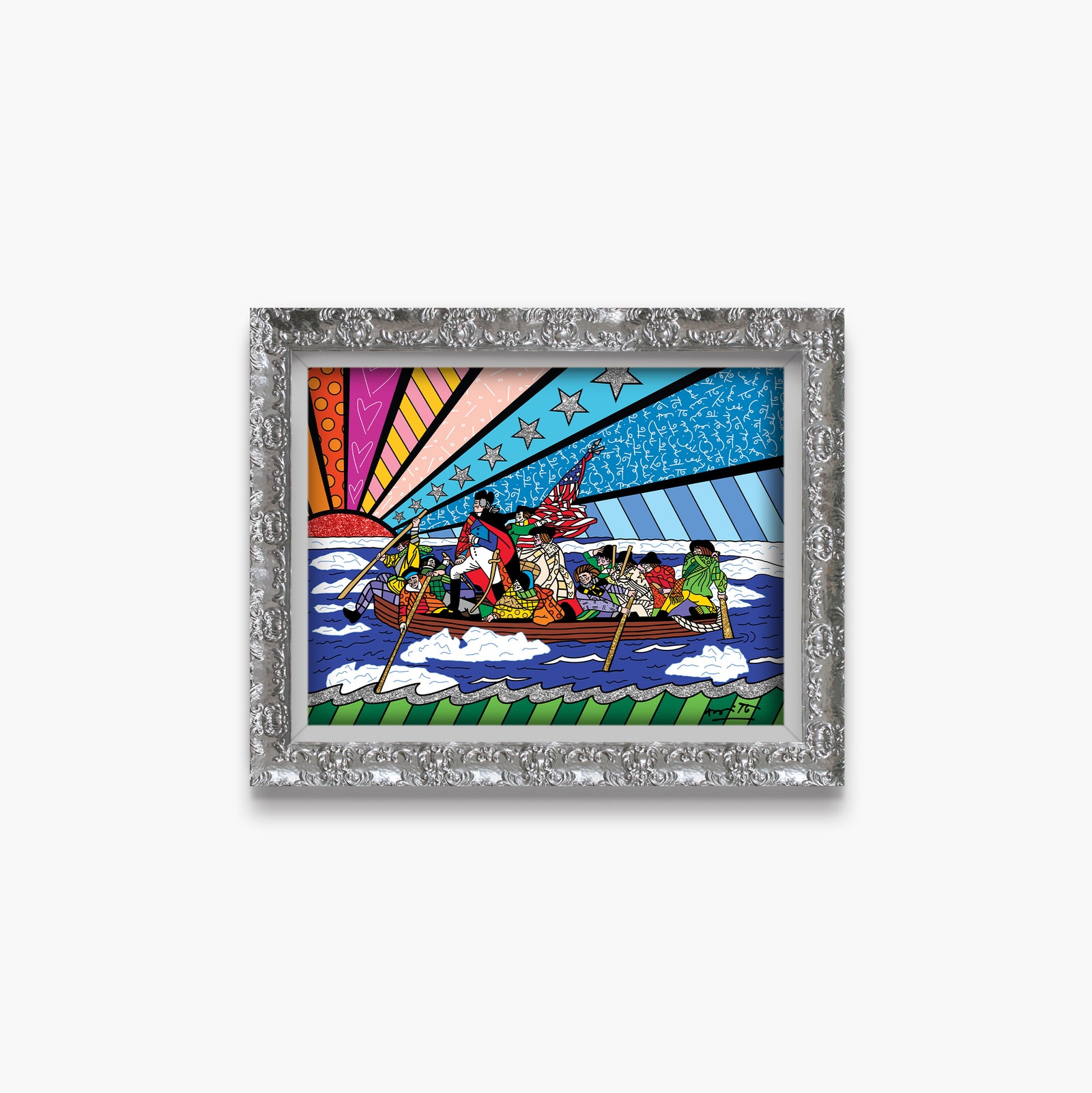 the crossing of the delaware artistic colorful design collectible