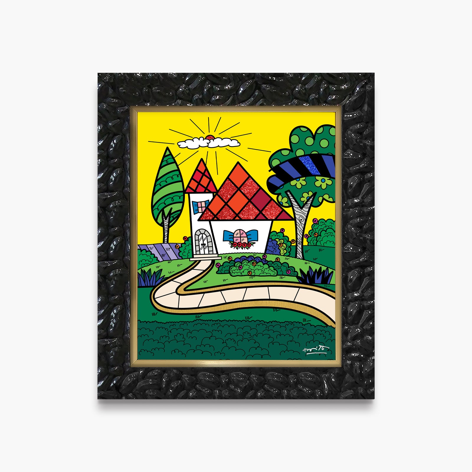 Romero Britto belonging growing up collection limited colorful pop art design
