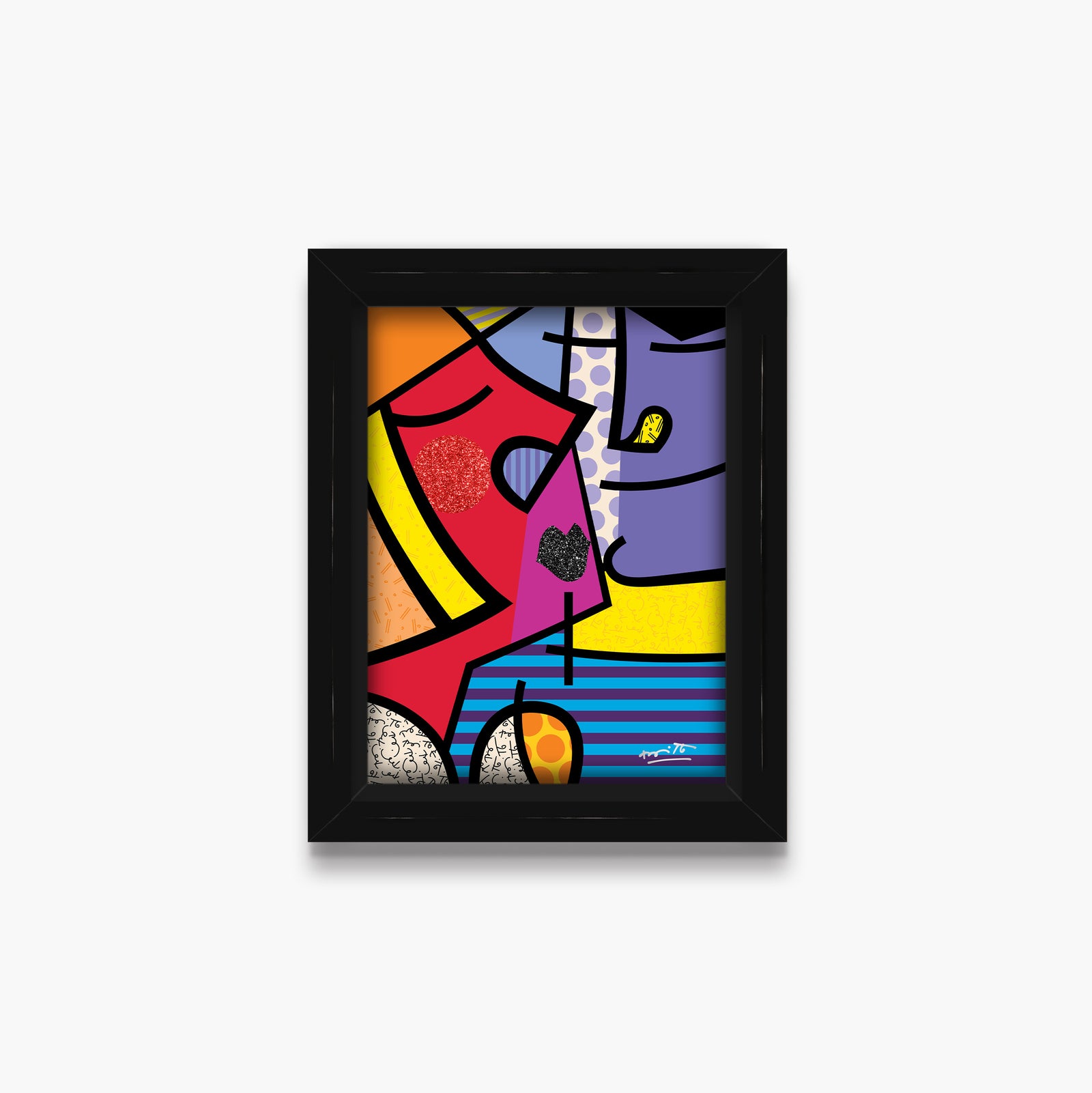 Romero Britto ms calvacante limited edition print colorful pop art design