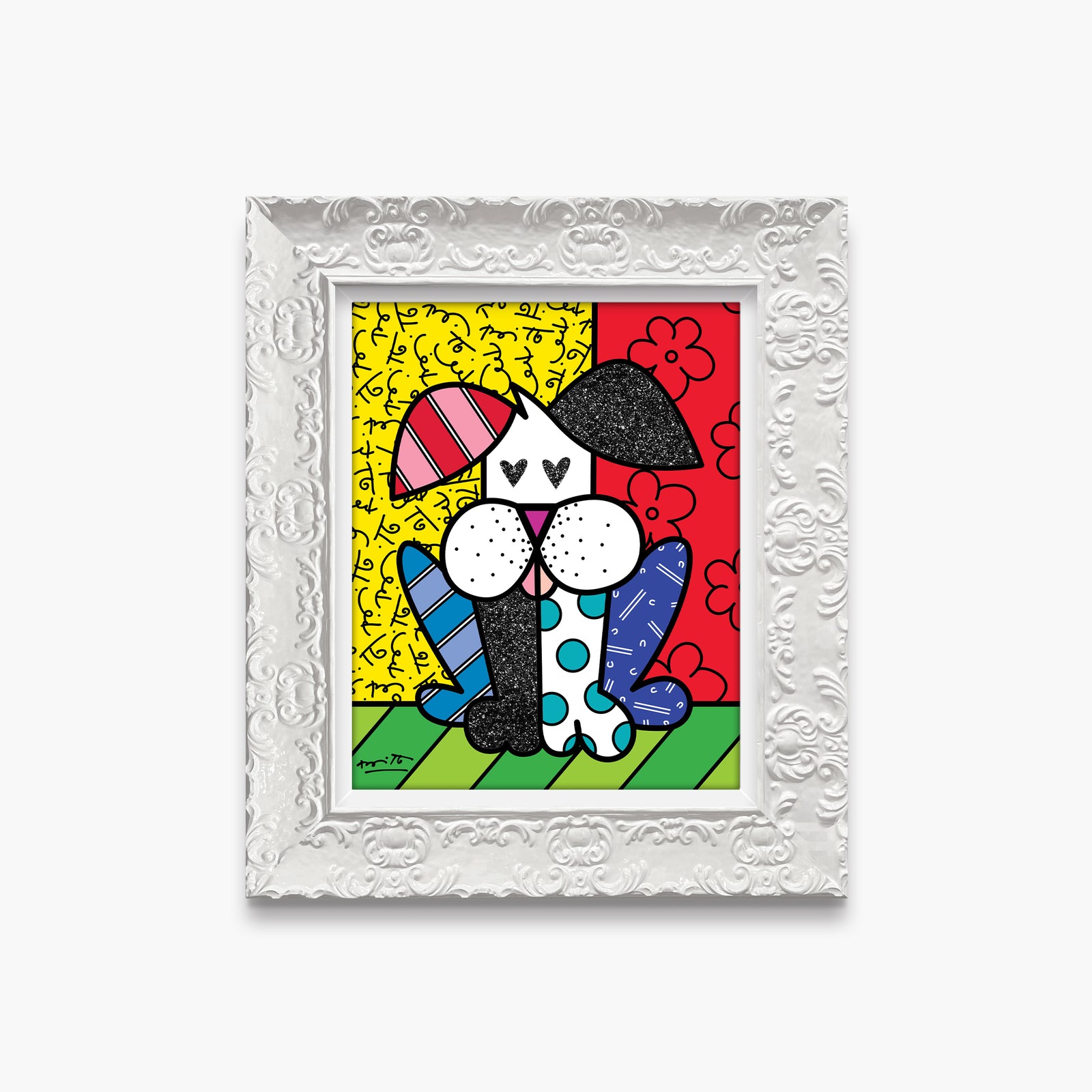 modern pop art puppy love limited edition print vibrant home decor