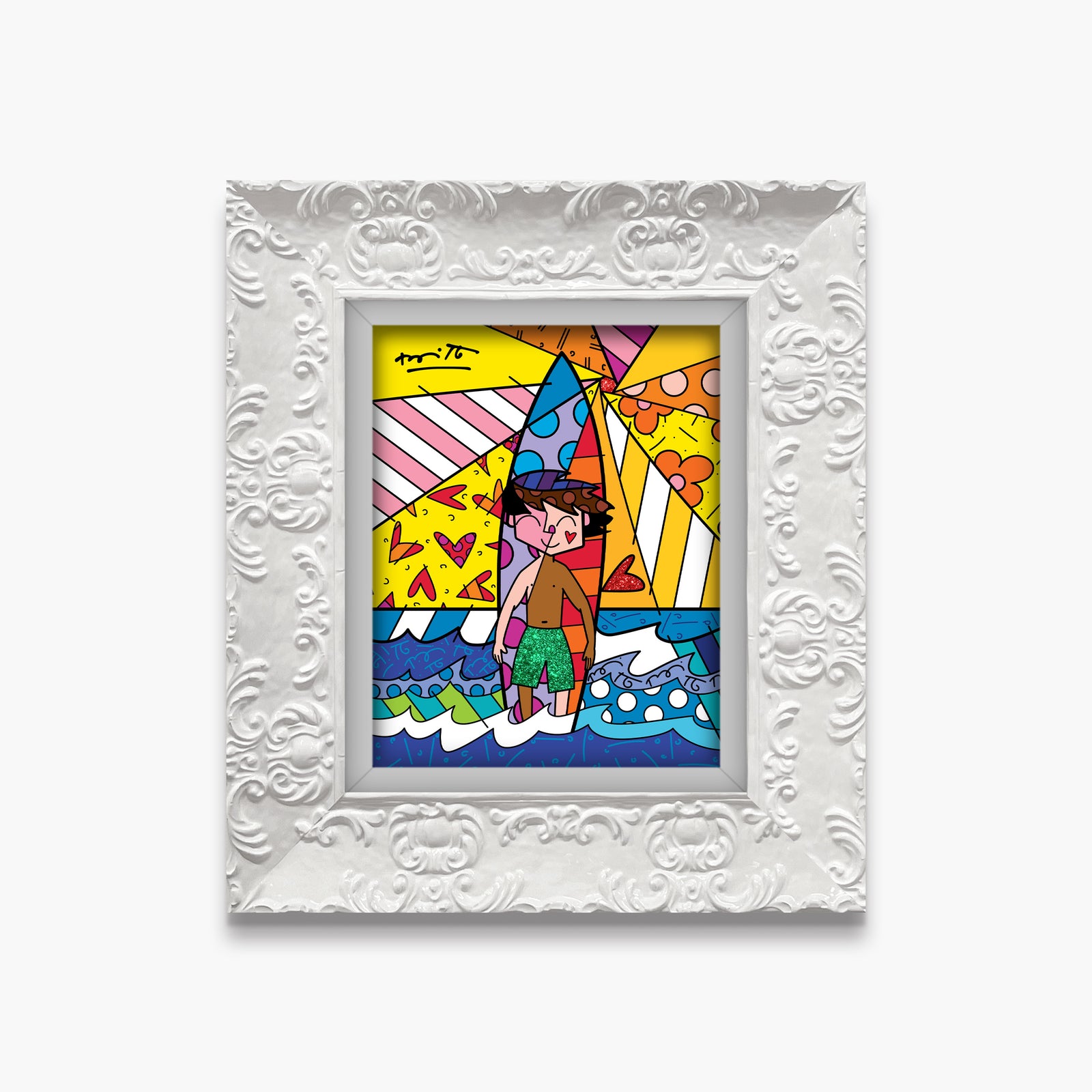 surfing day limited edition print artistic colorful design collectible