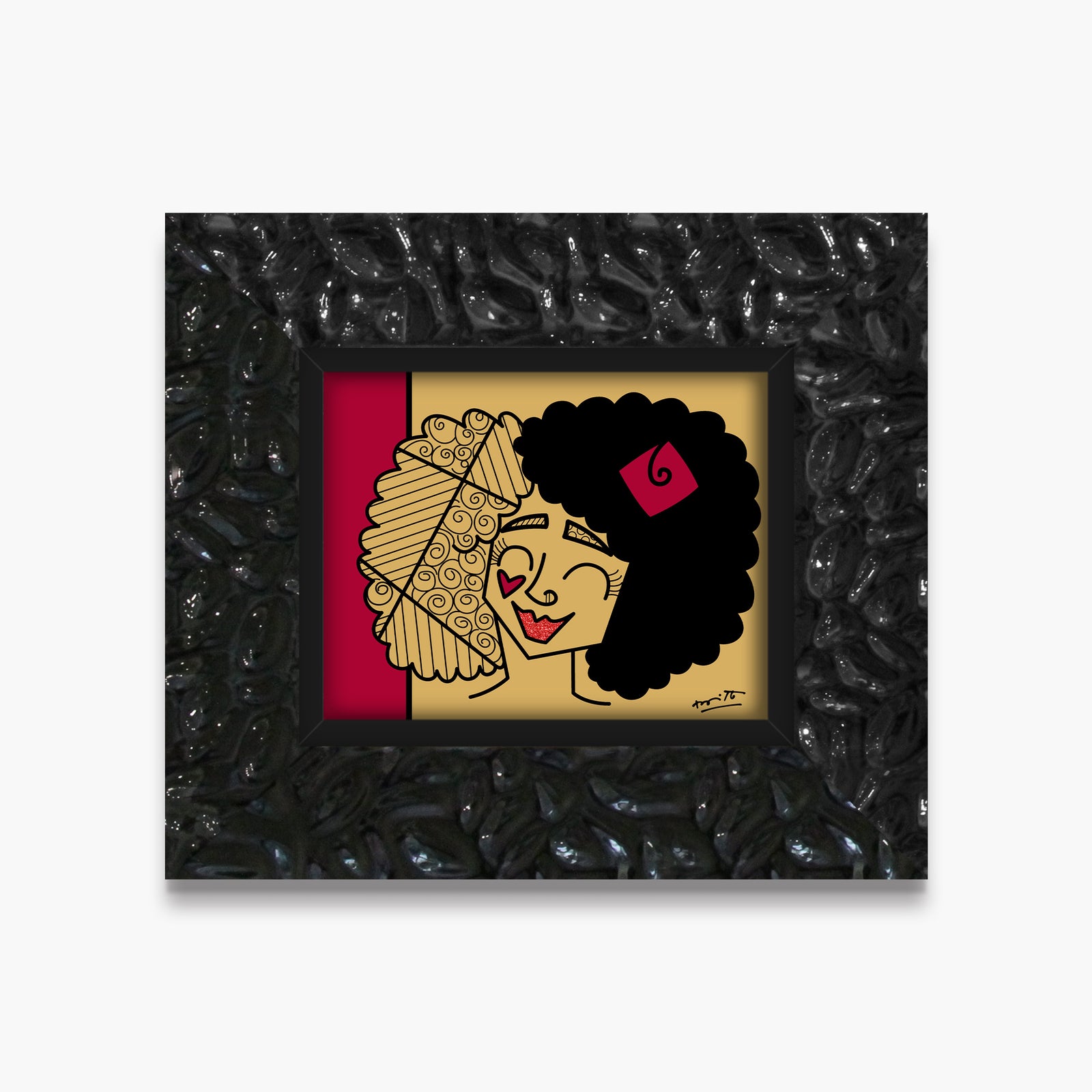 golden girl limited edition print artistic colorful design collectible