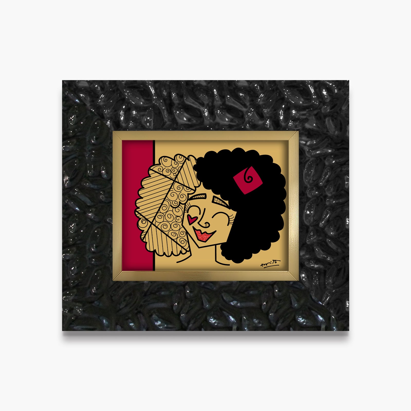 golden girl limited edition print artistic colorful design collectible