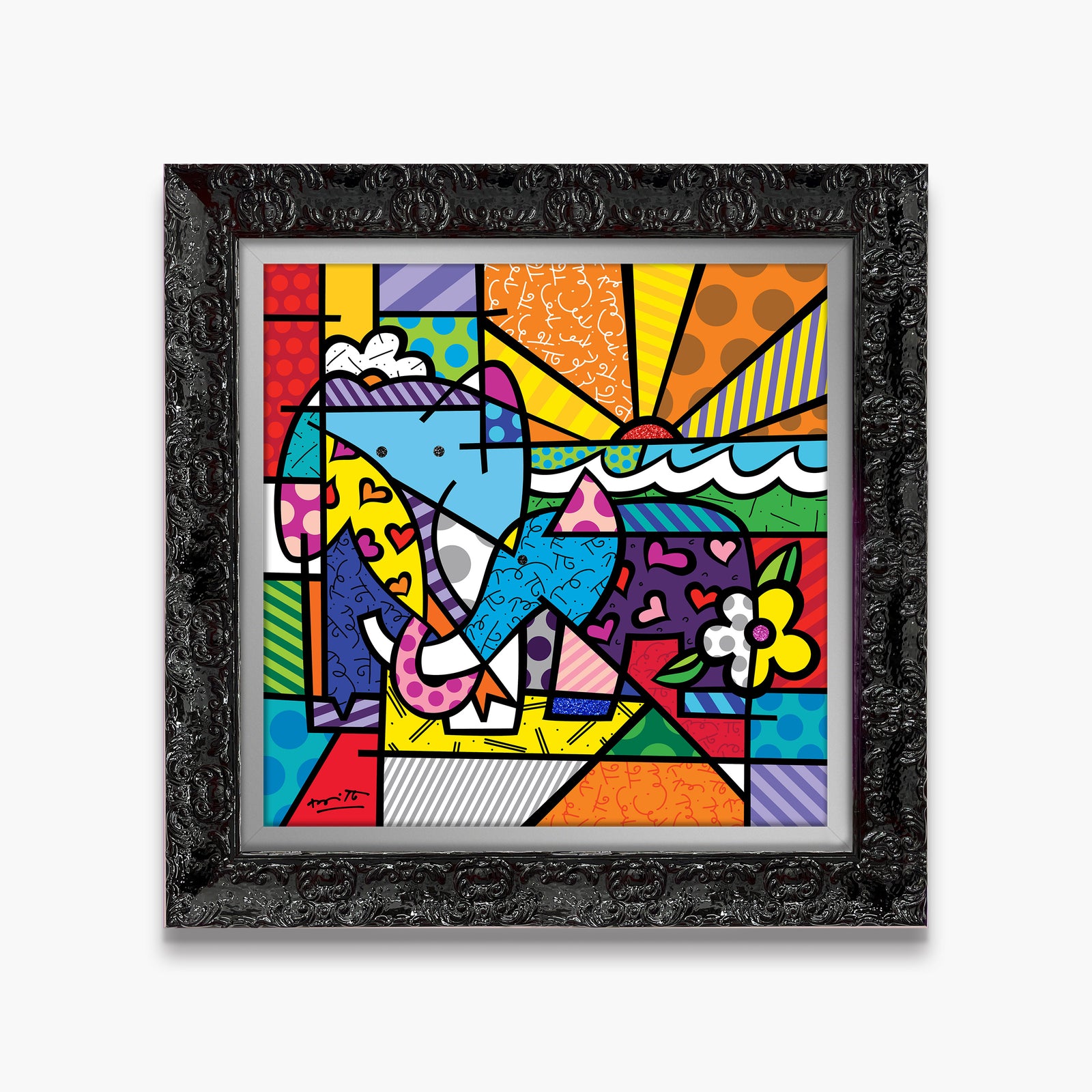 modern pop art elephant family limited edition print vibrant home decor