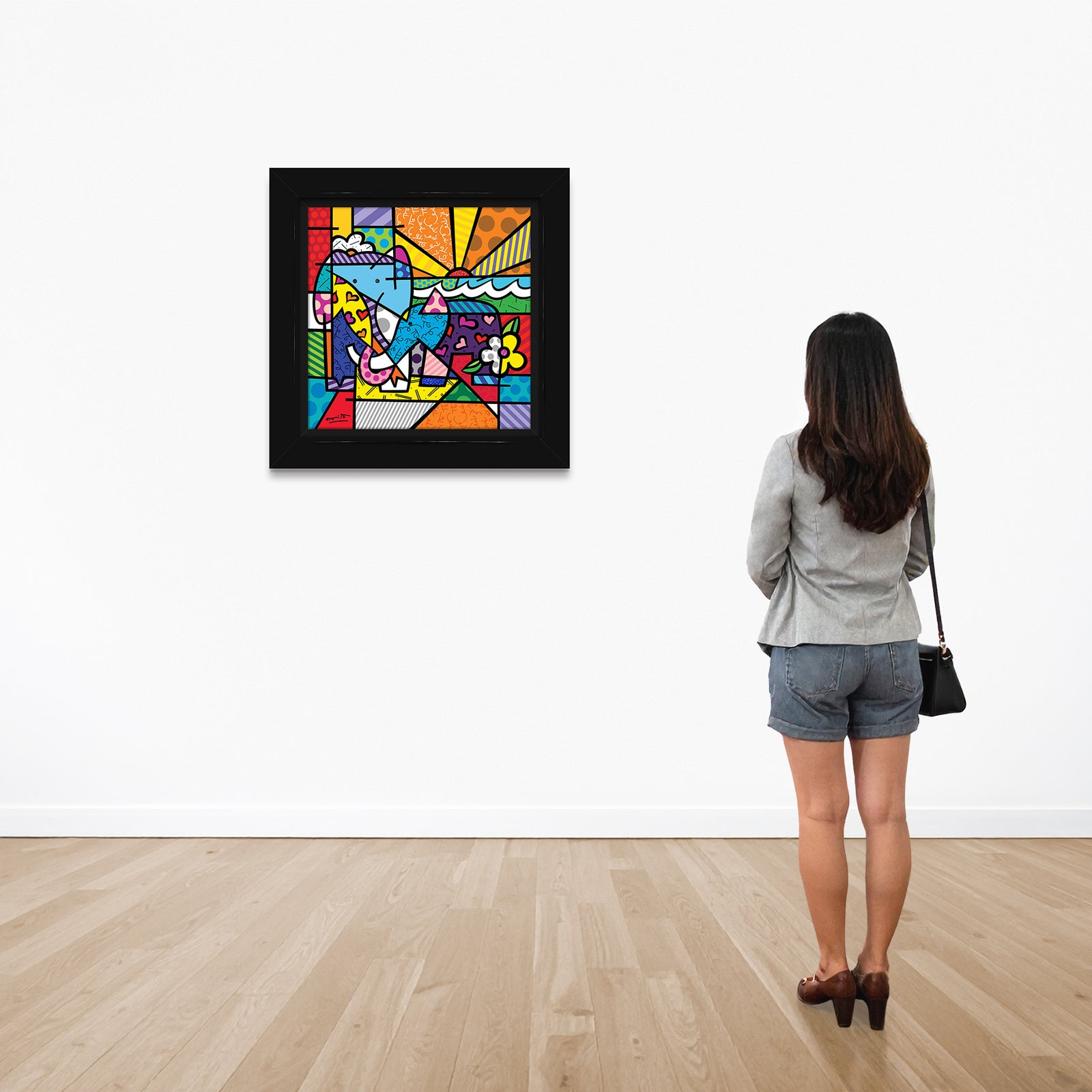 elephant family limited edition print colorful decorative collectible gift idea