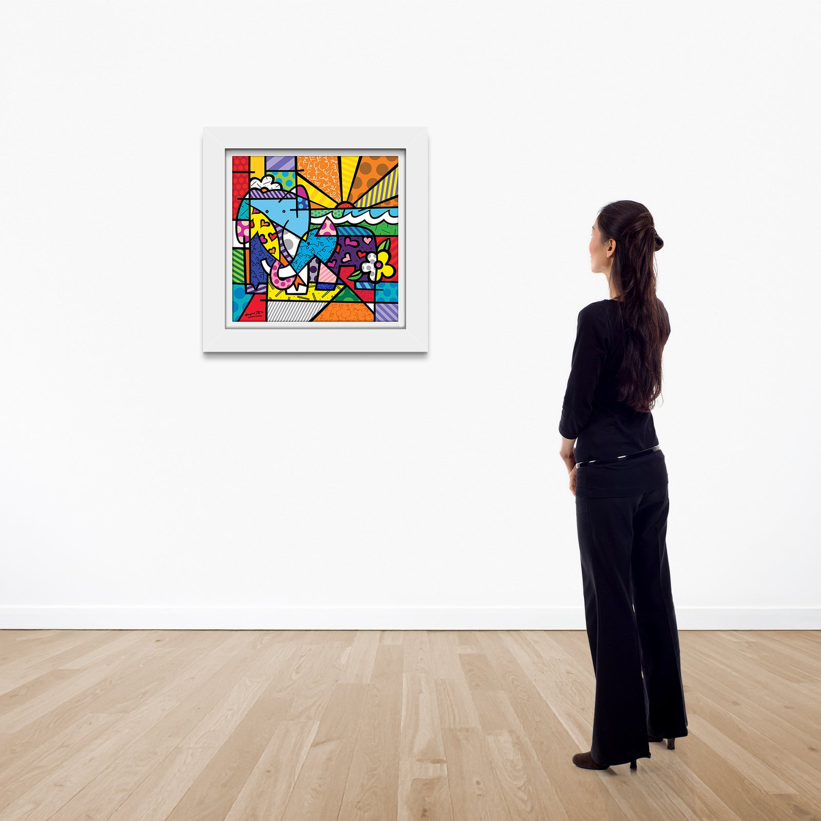 modern pop art elephant family limited edition print vibrant home decor