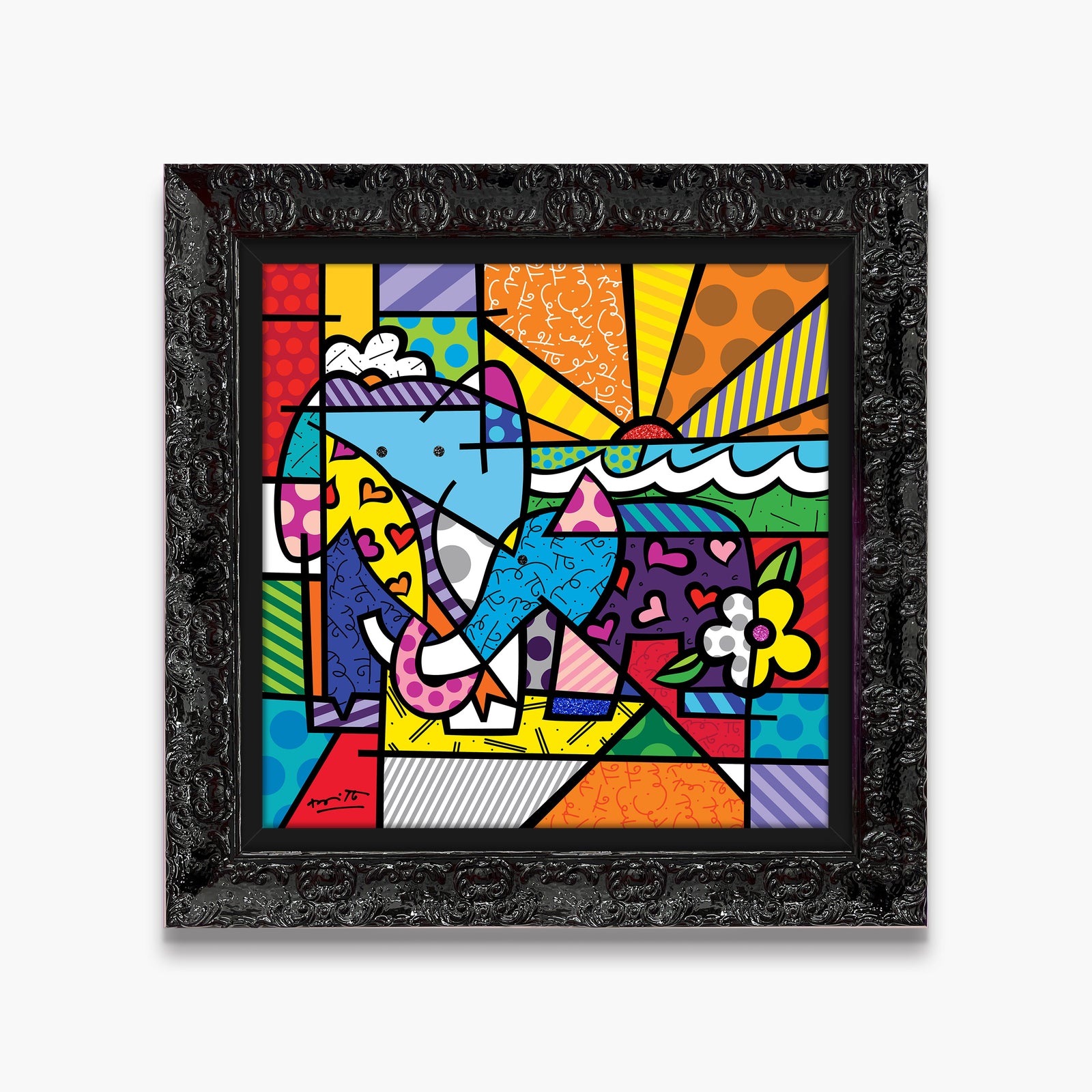 modern pop art elephant family limited edition print vibrant home decor